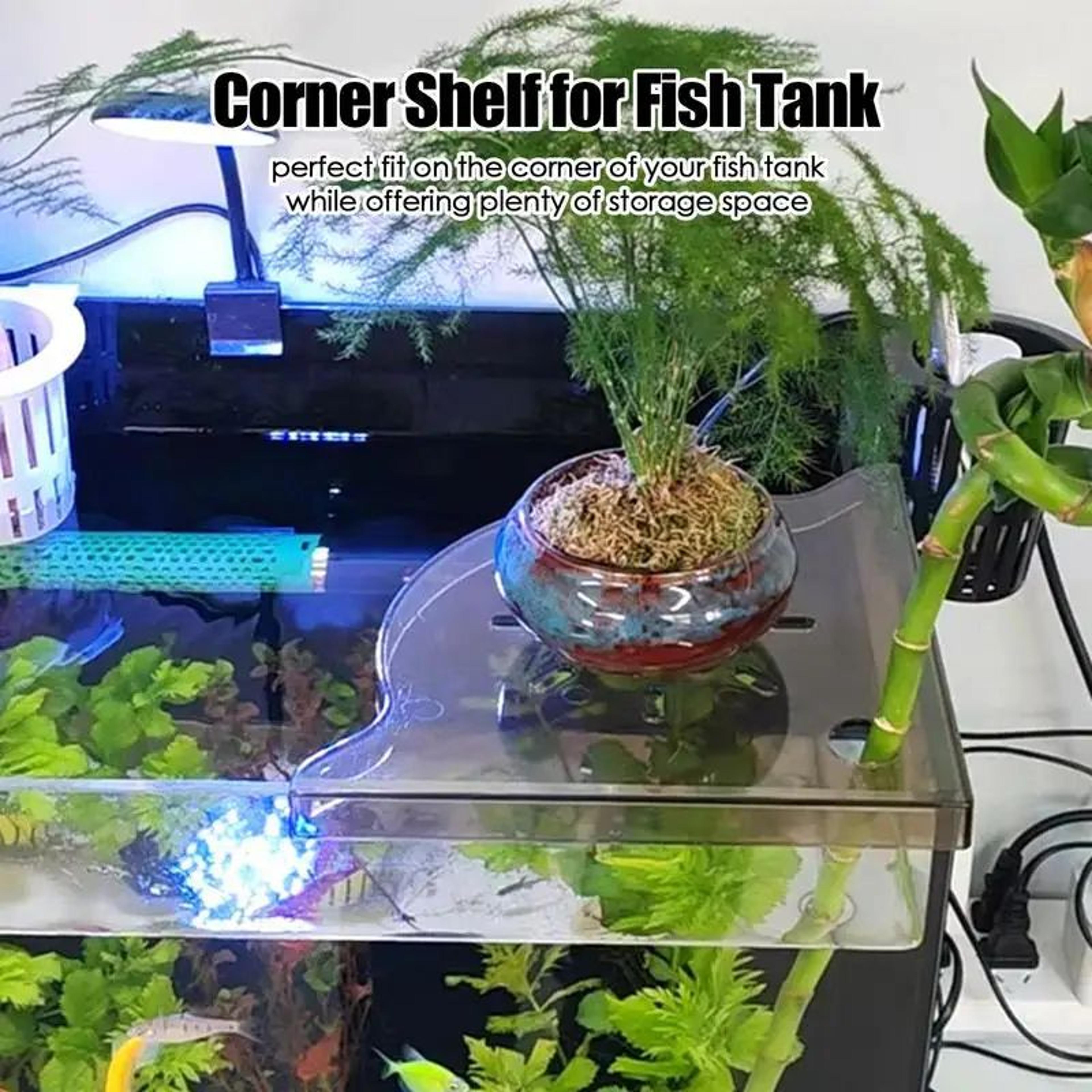 acrylic aquarium corner frag shelf