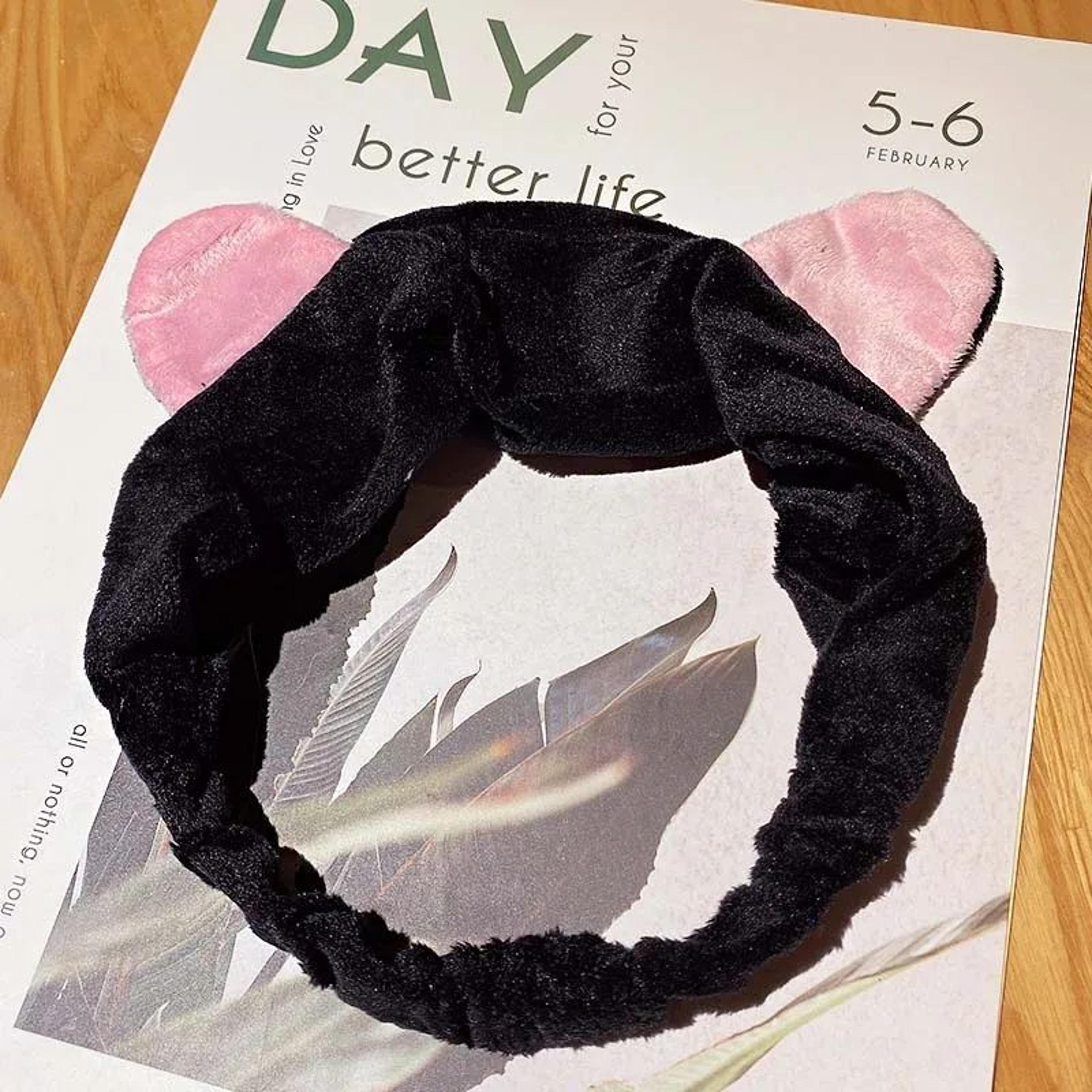 soft fleece bow spa headband
