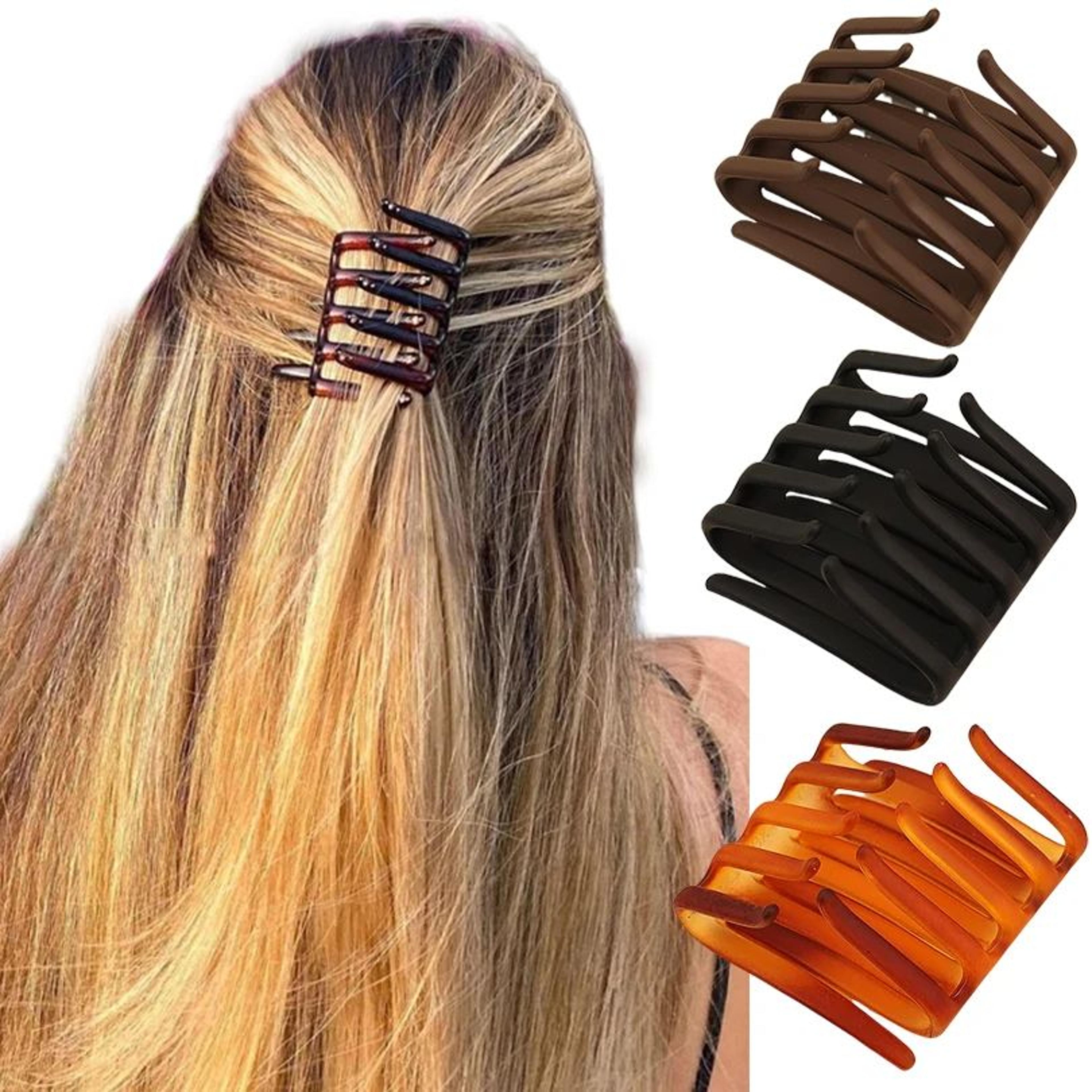 double side stretch hair comb clip