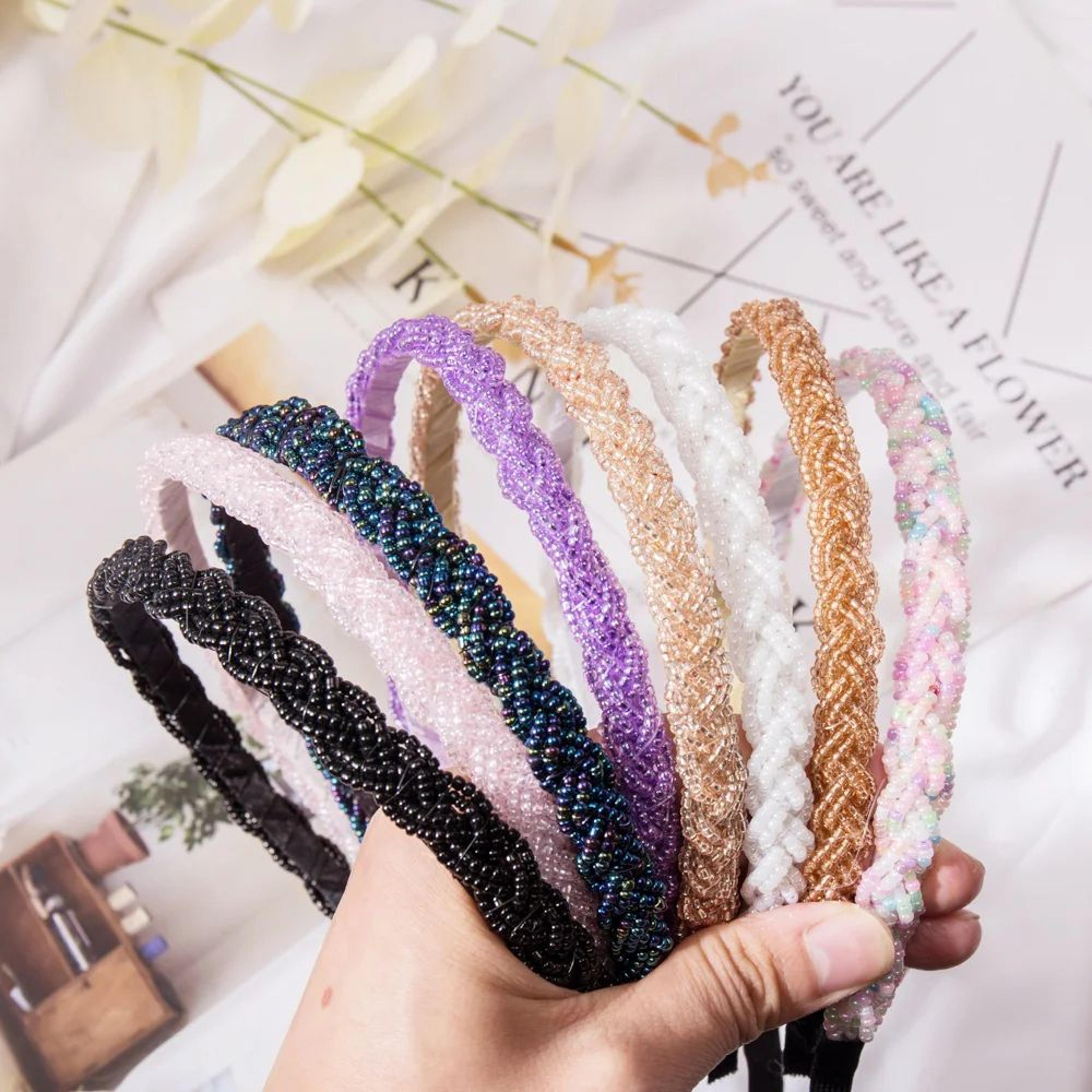 vintage crystal beaded headband