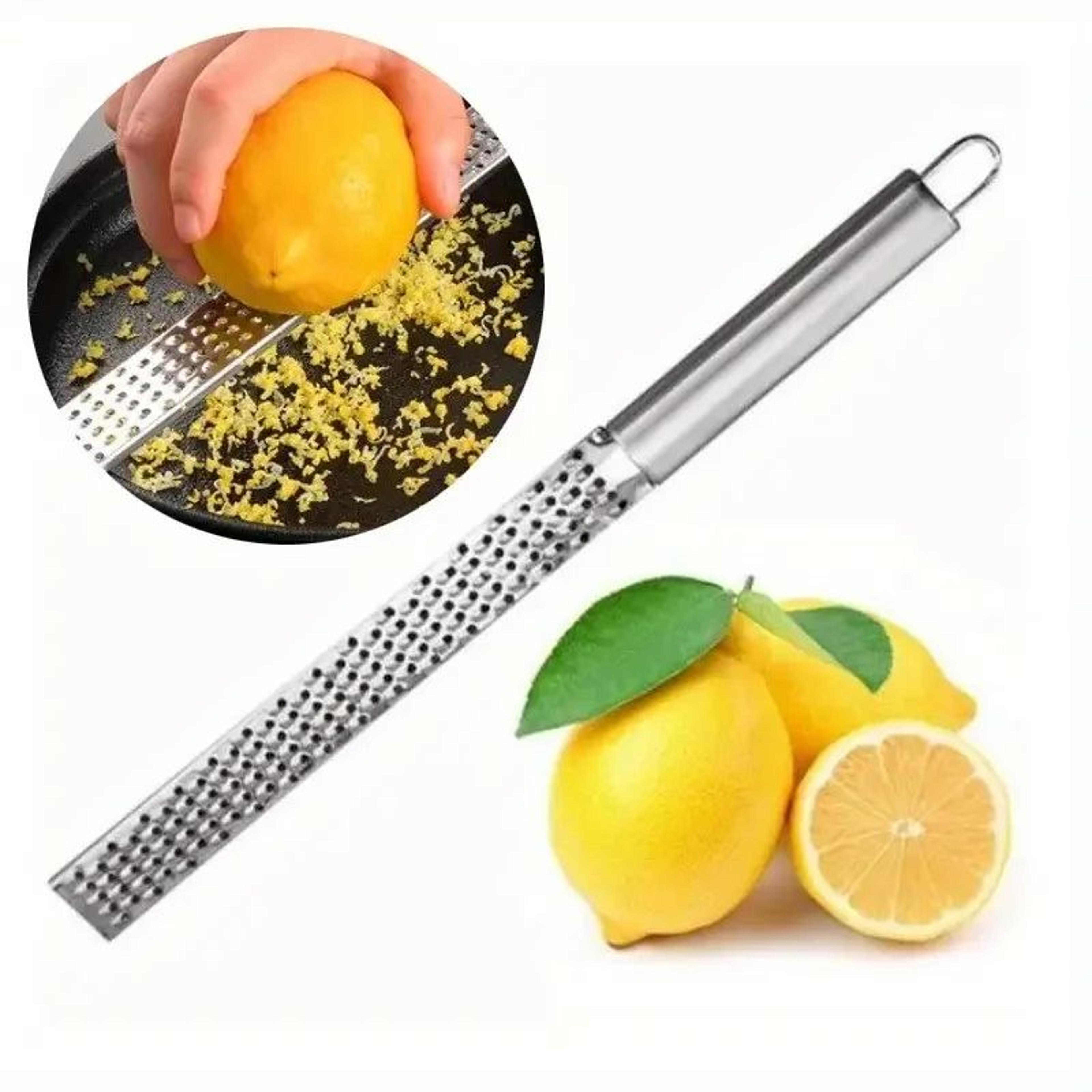 stainless steel handheld cheese grater and citrus zester