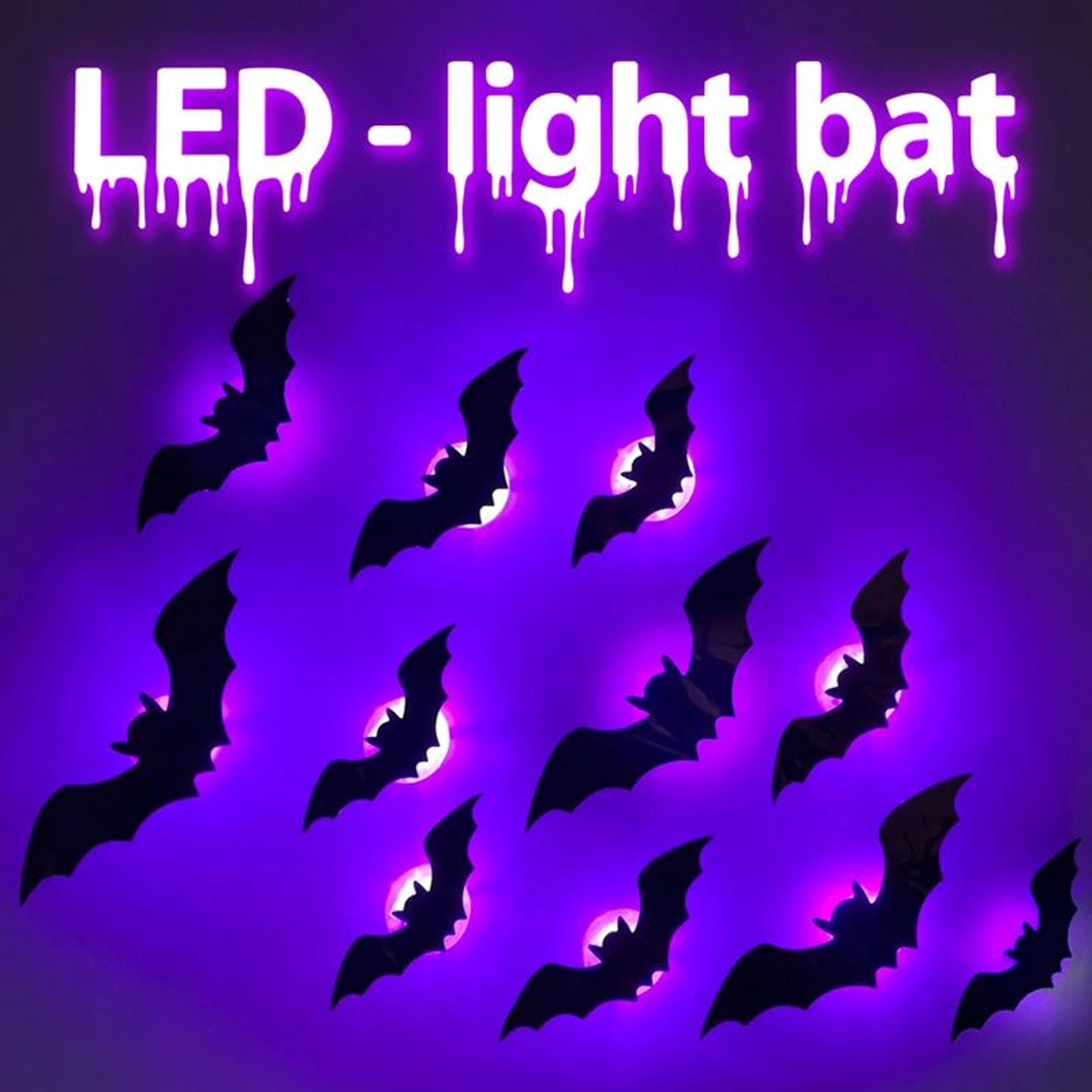 led halloween bat and spider 3d wall decorations