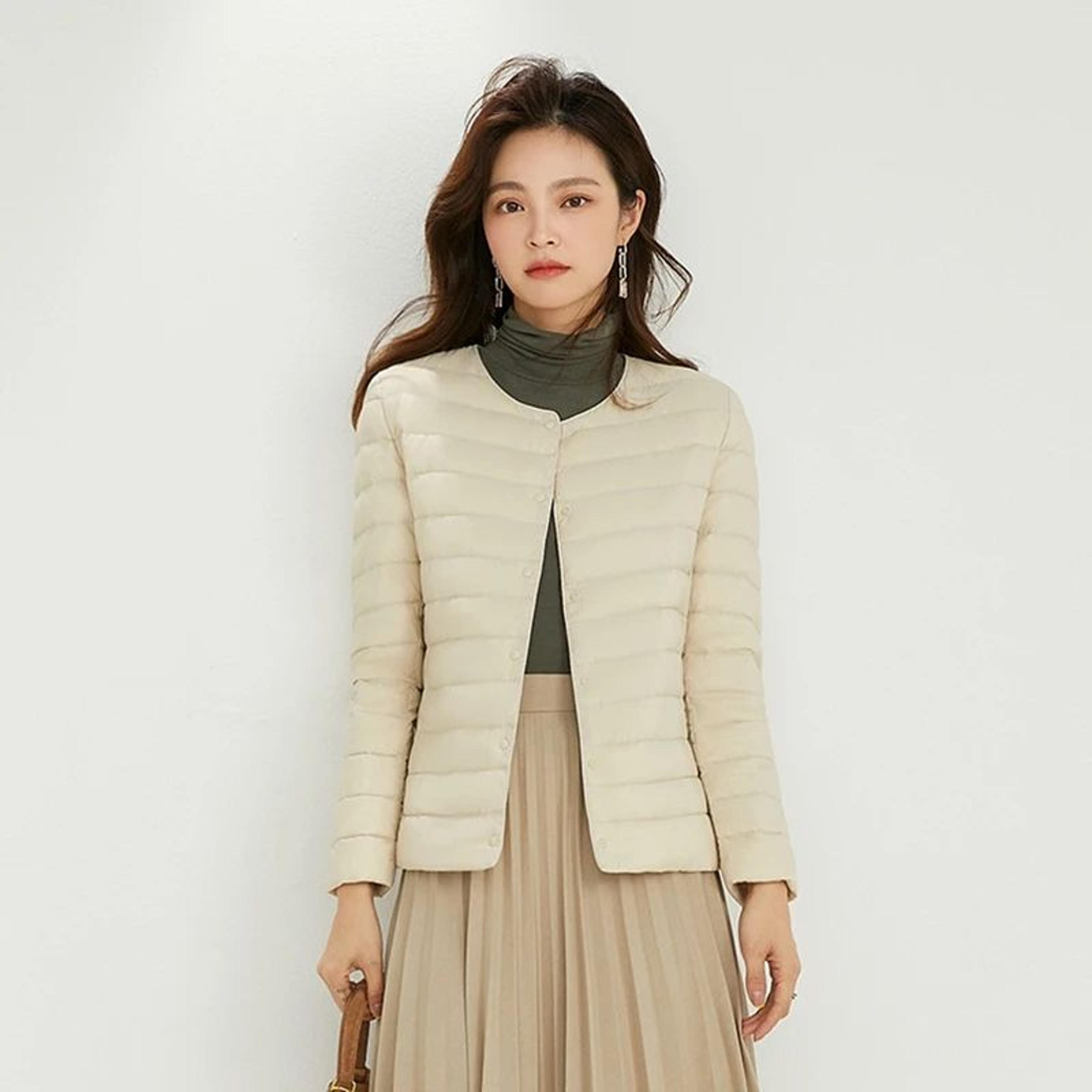women's ultralight duck down quilted jacket