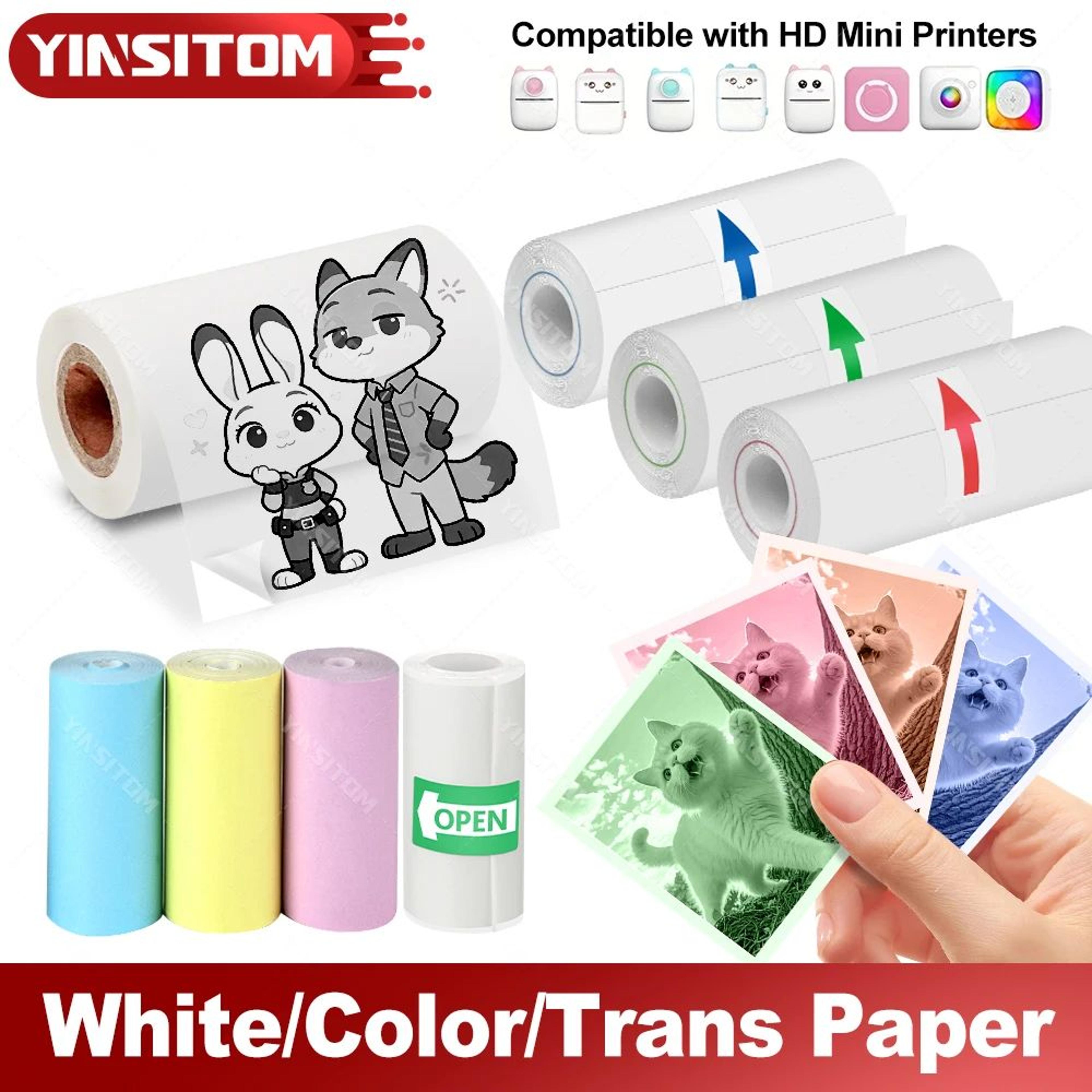self-adhesive mini thermal printer paper rolls