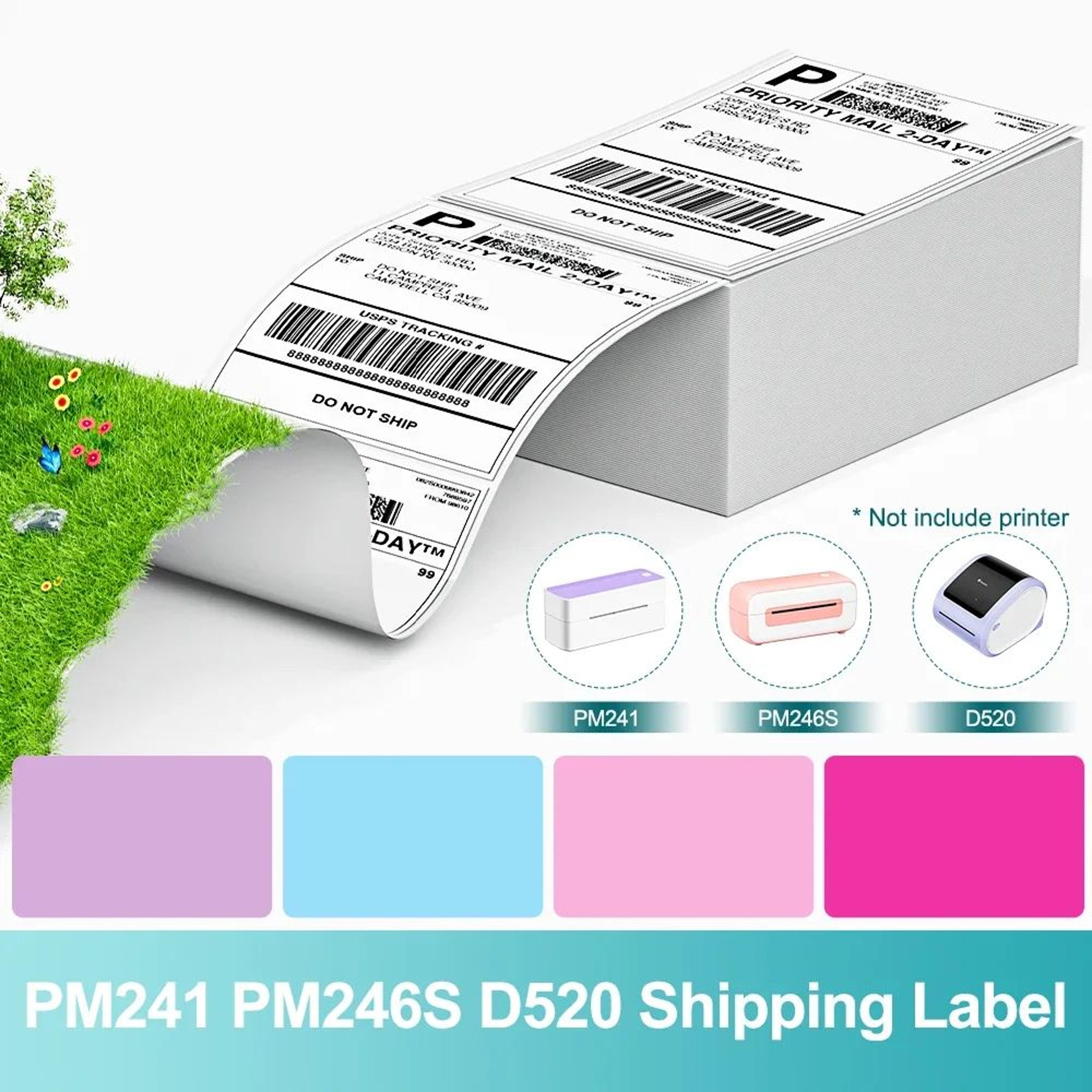 4x6 fan-fold thermal shipping labels