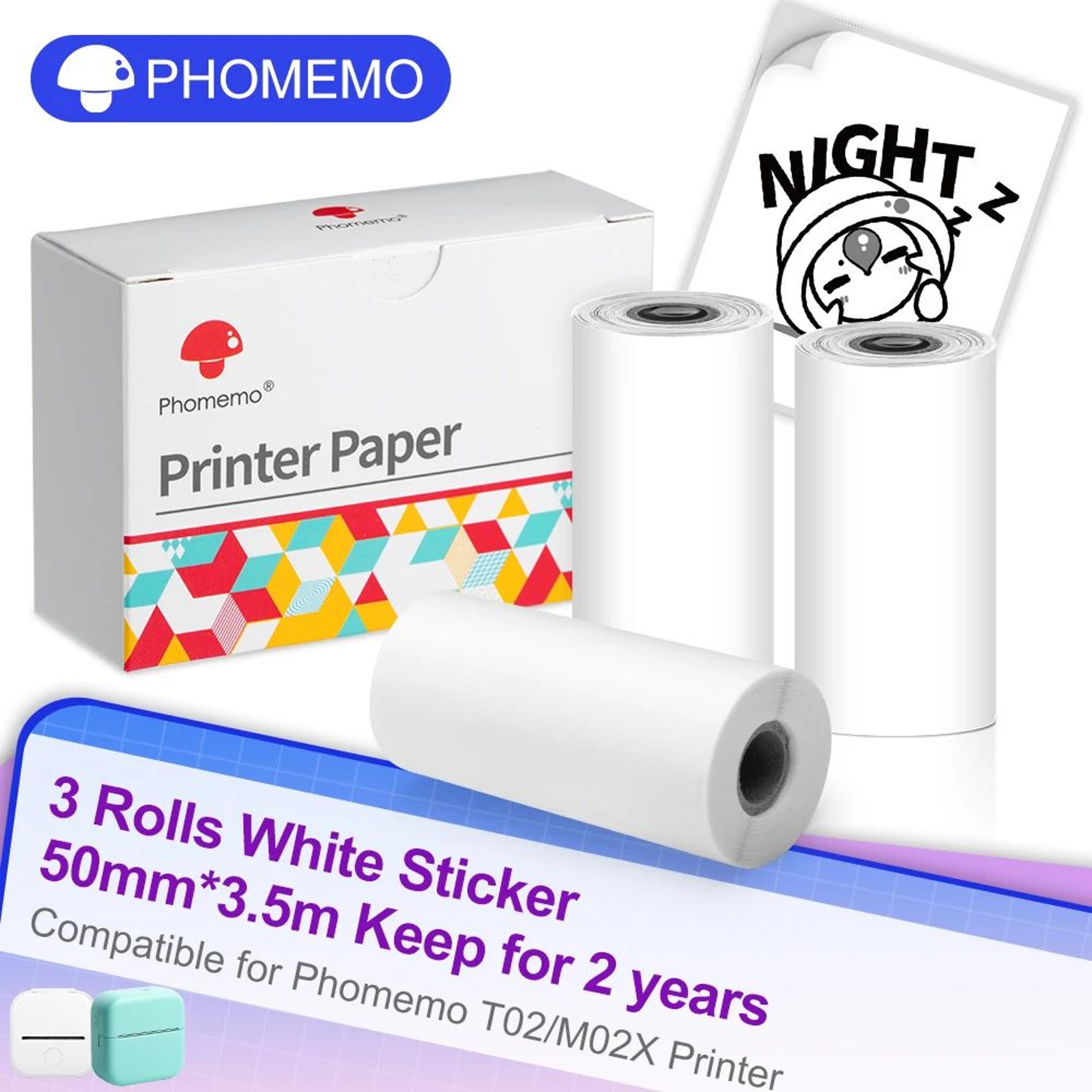 3 rolls self-adhesive thermal sticker paper