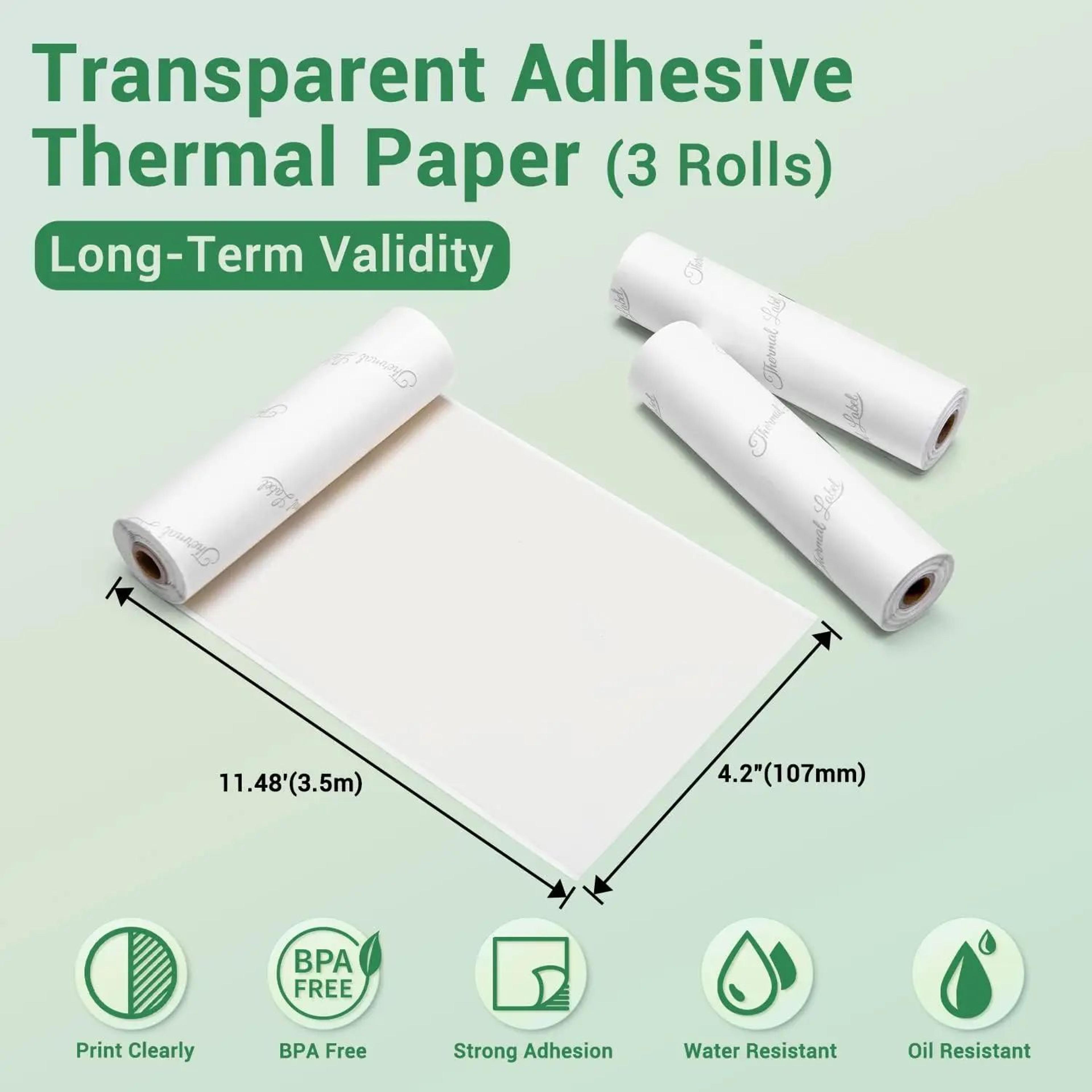 transparent self-adhesive thermal sticker paper