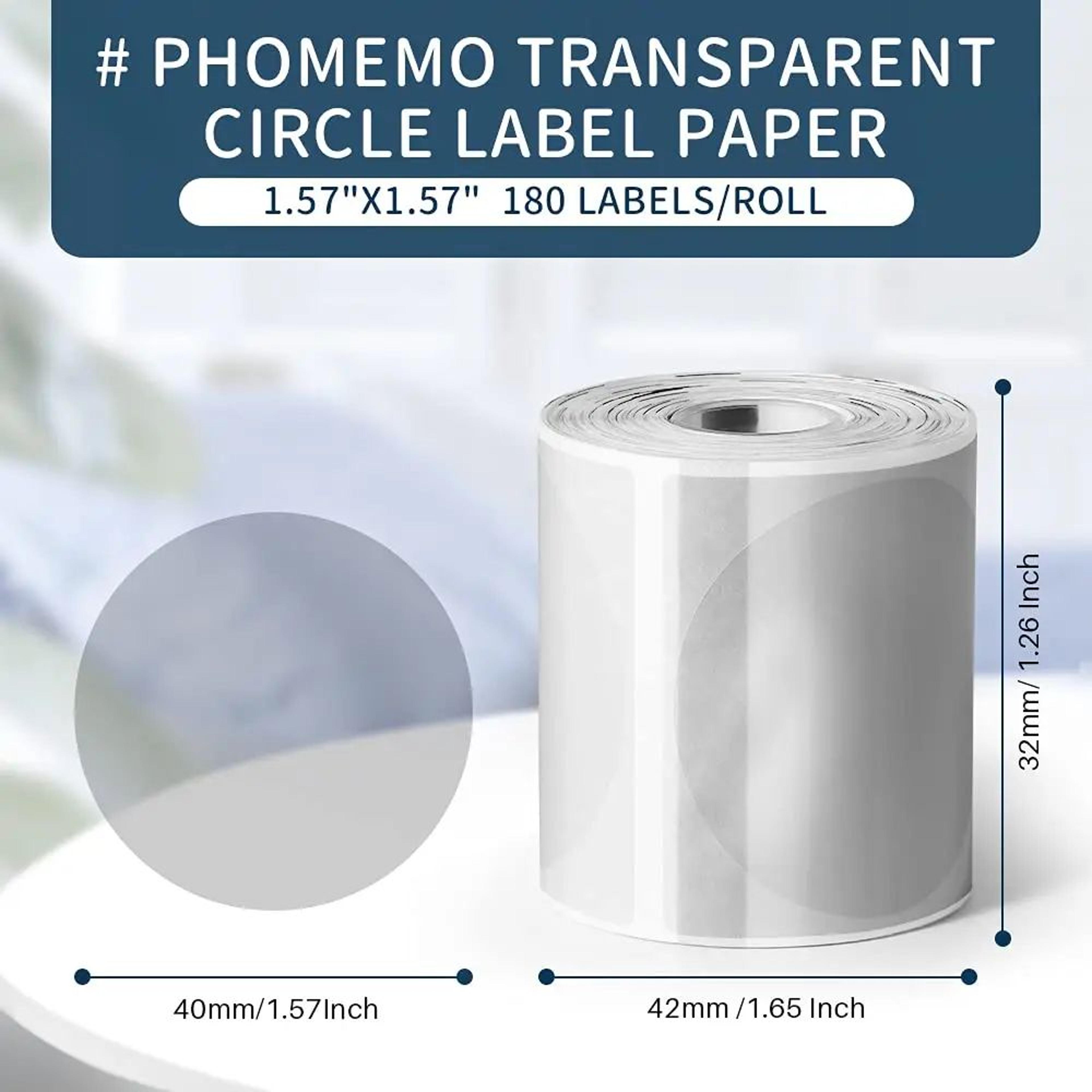 clear transparent self-adhesive thermal label stickers