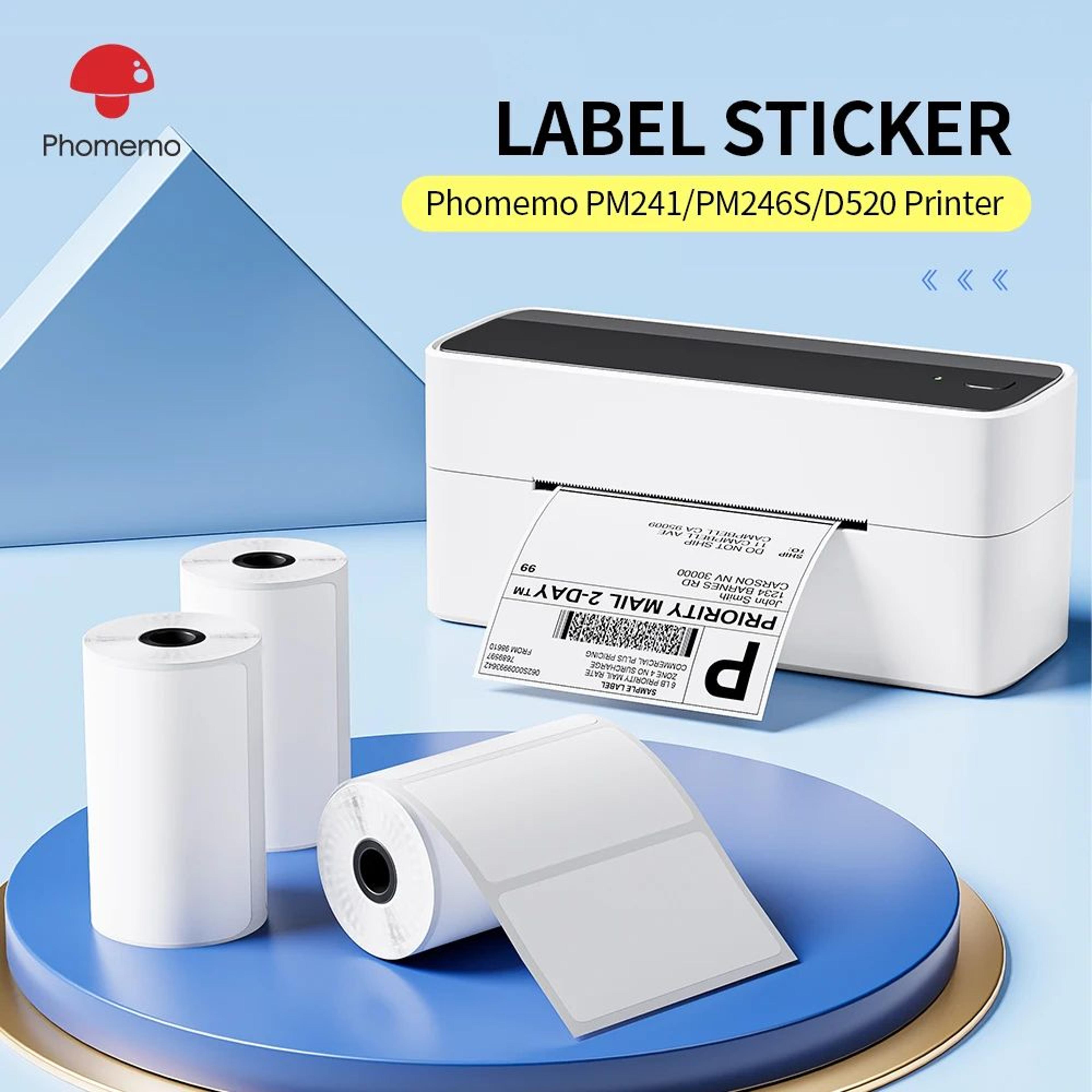 colorful round and square thermal shipping label stickers