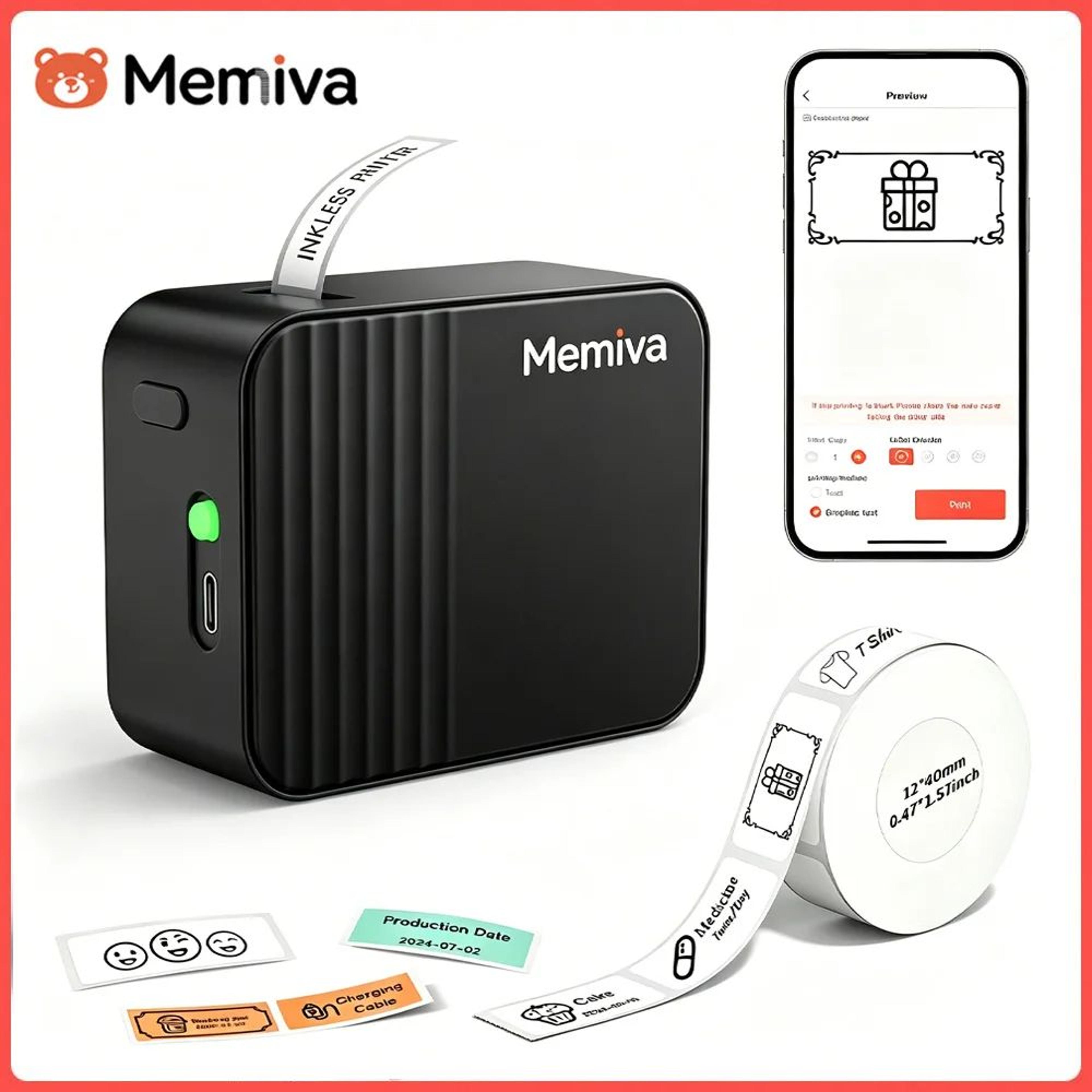 compact portable thermal sticker label maker