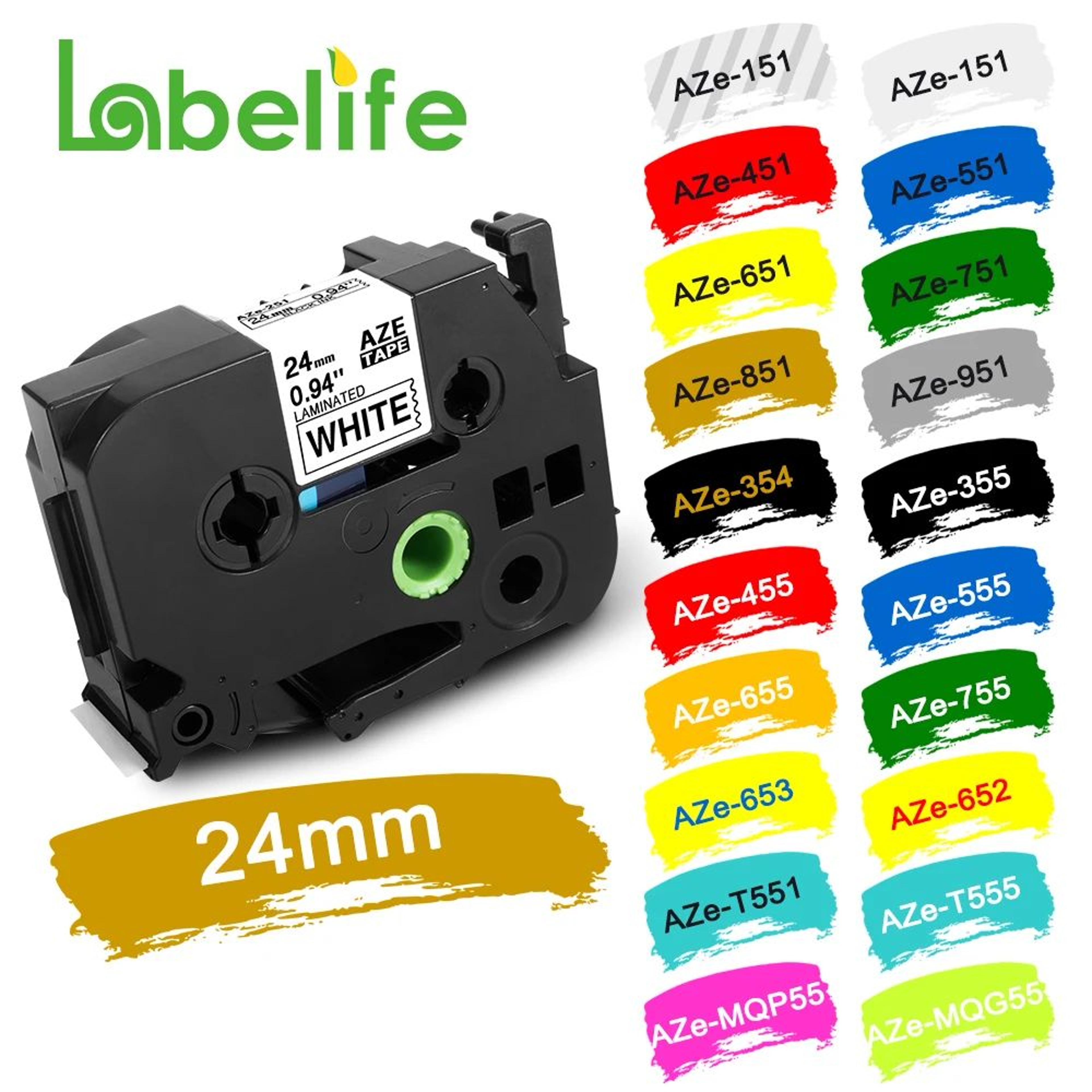 wide laminated label tape refill cartridge