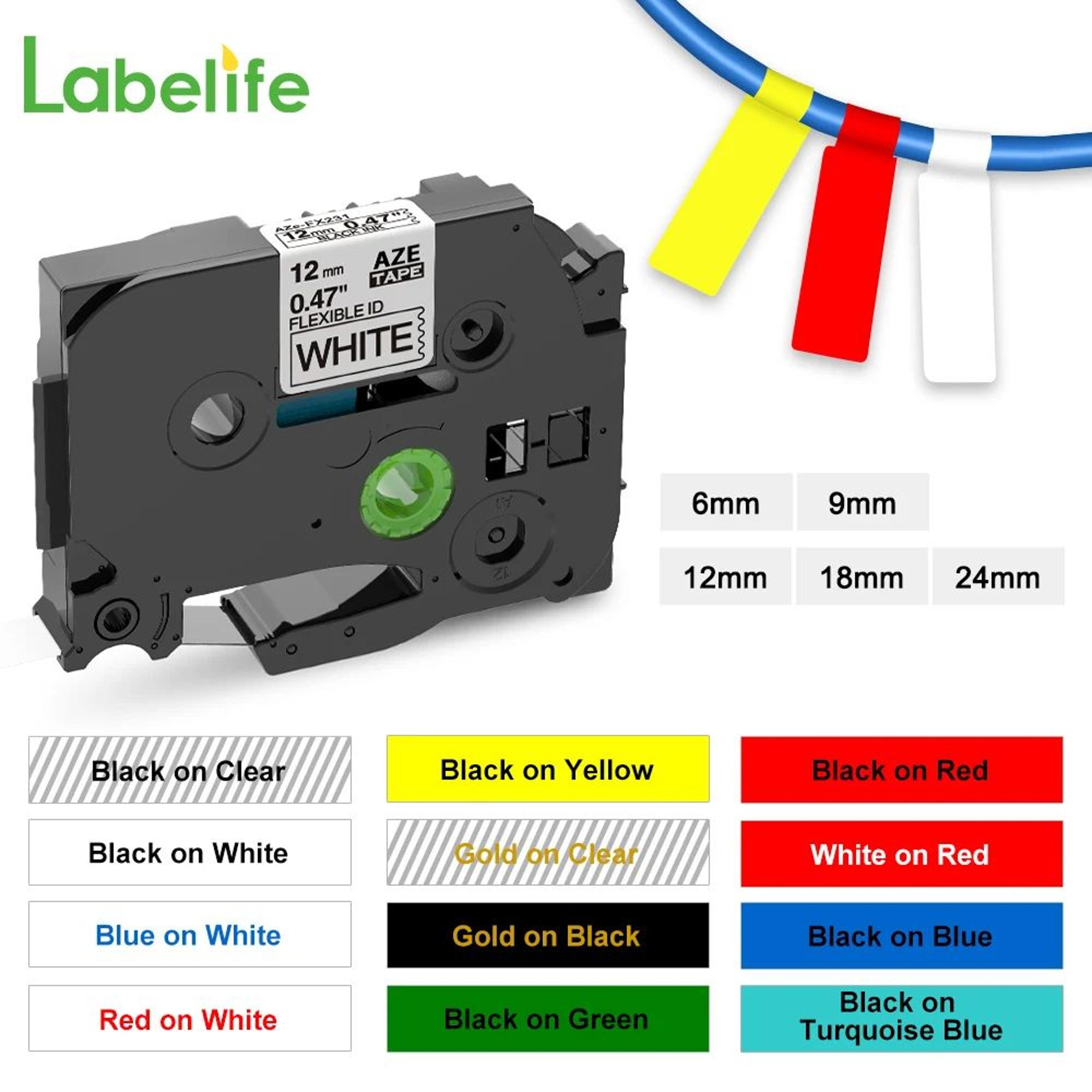 Multicolor Flexible Cable Label Tape Refill 3