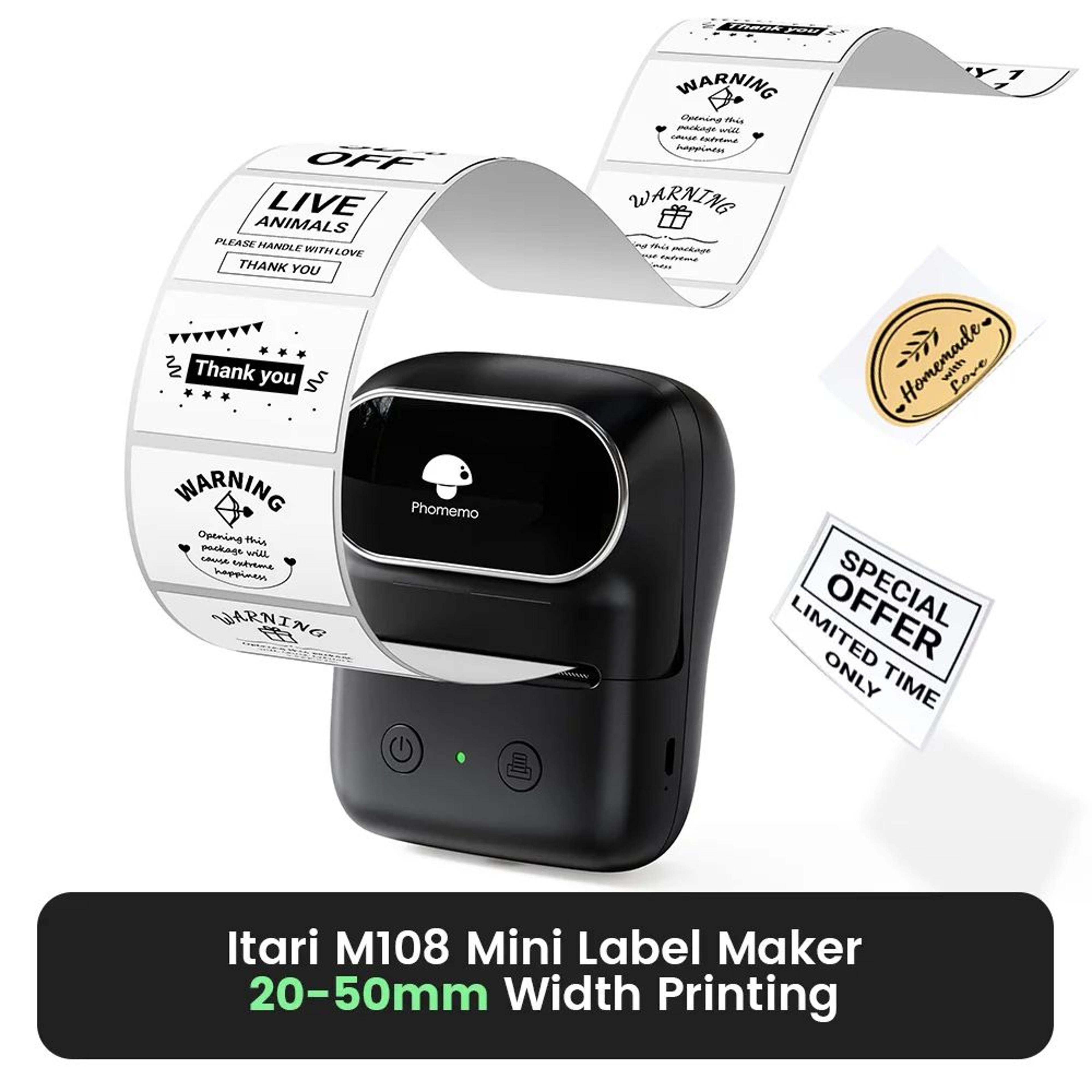 m108 bluetooth thermal label printer for small business and home