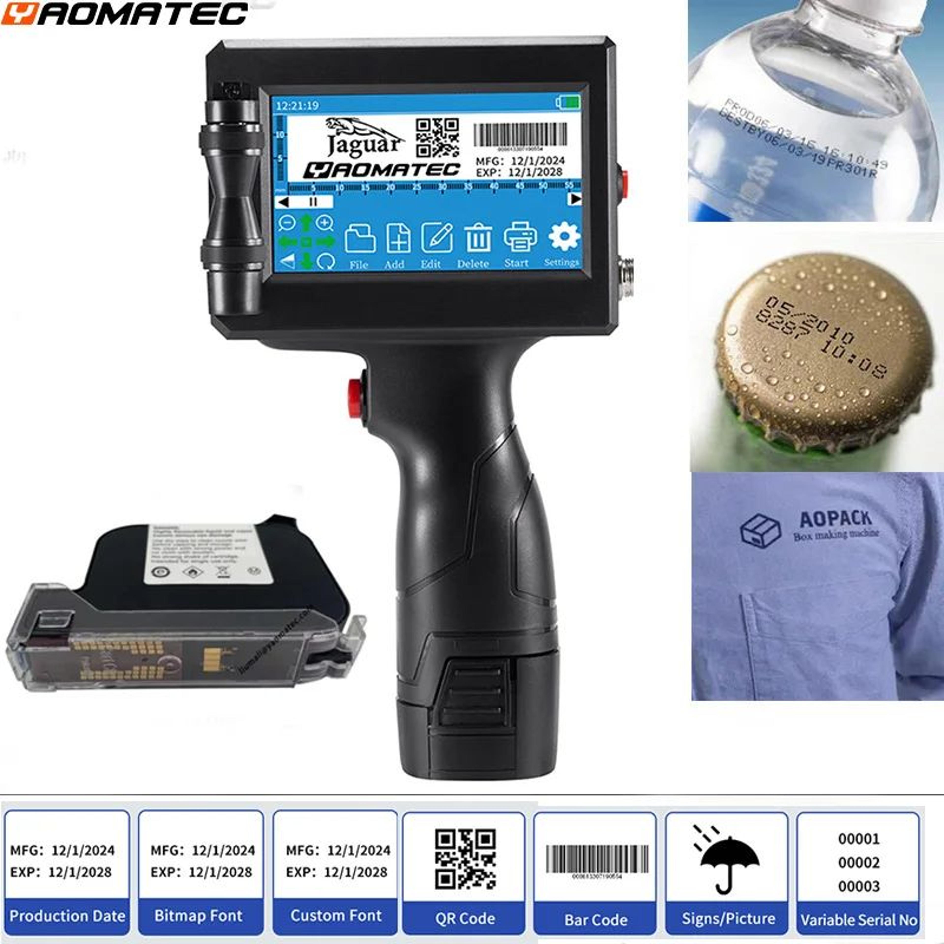 Portable Handheld Inkjet Printer For Batch Codes And Expiration Dates 2