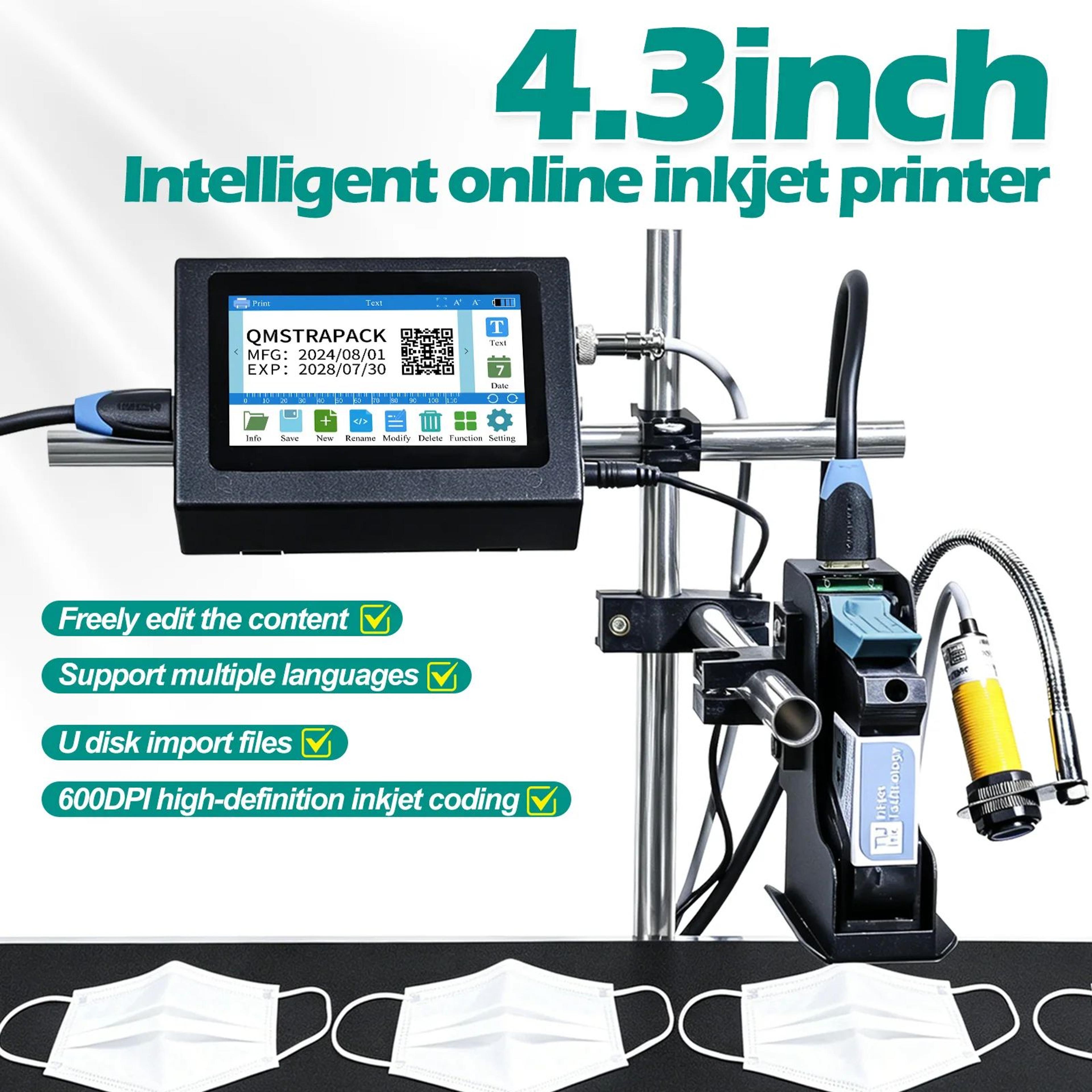 Industrial Inkjet Coding Printer For Batch Numbers And Expiry Dates 1