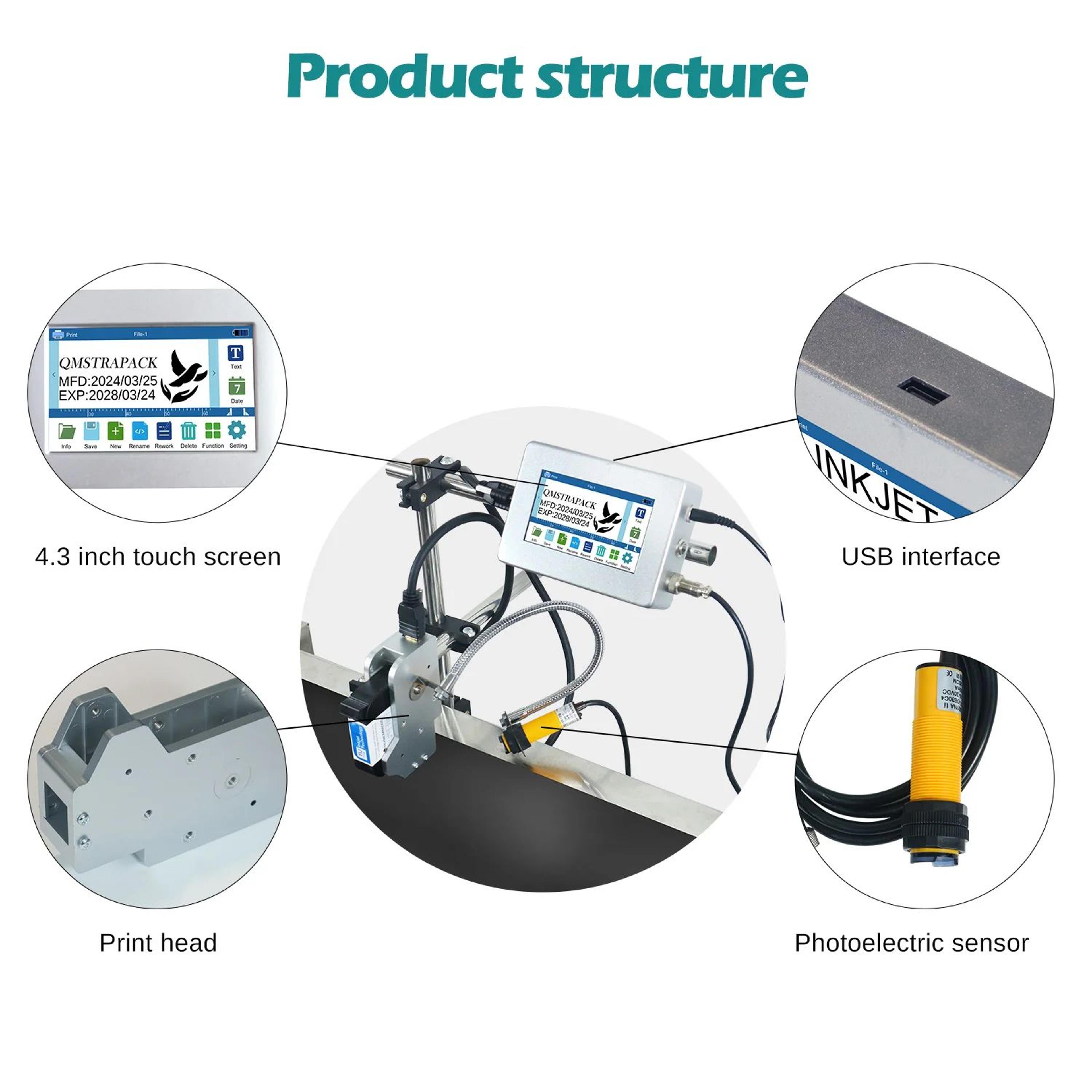 Industrial Inkjet Coding Printer For Batch Numbers And Expiry Dates 4