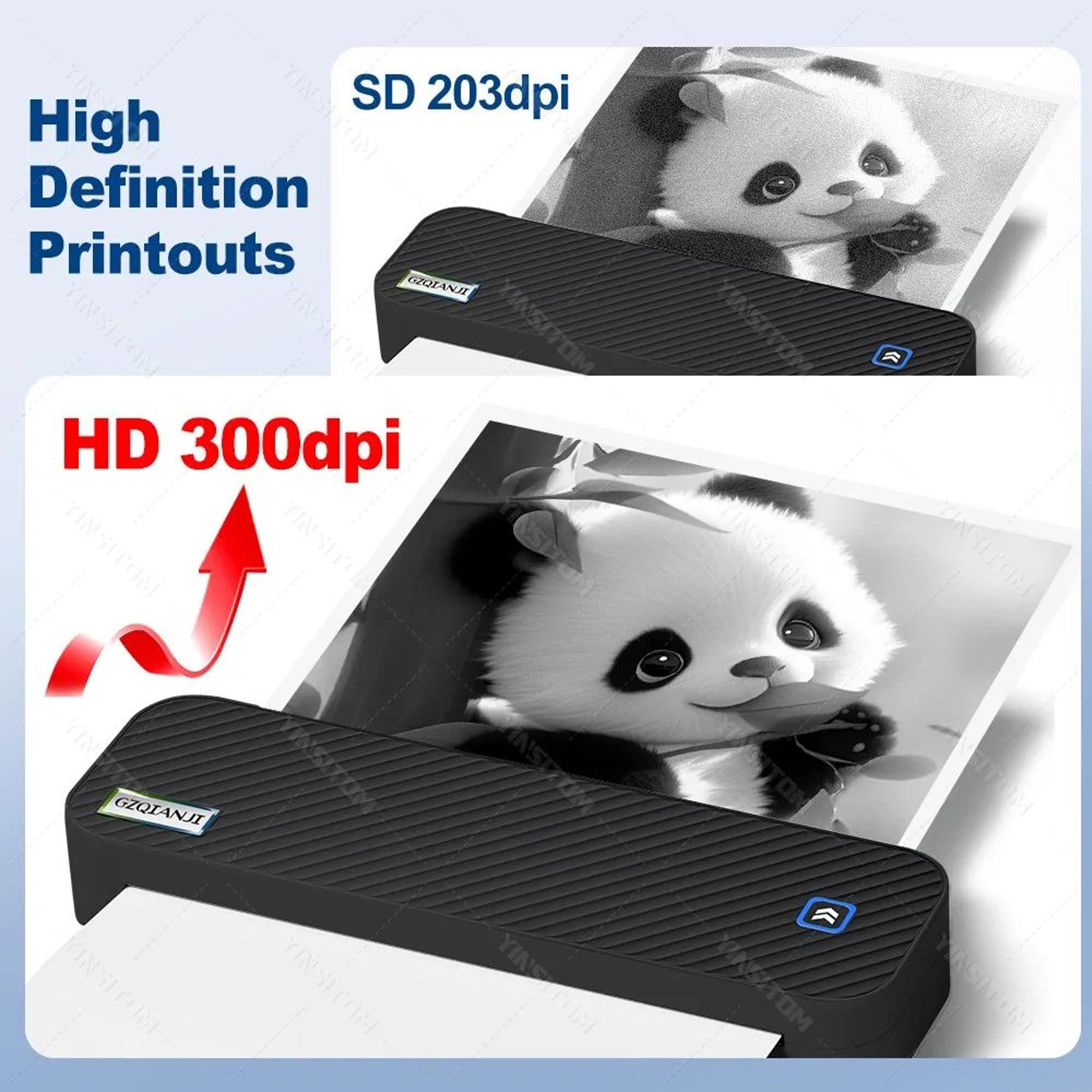 Portable A4 Bluetooth Thermal Printer 300DPI 1