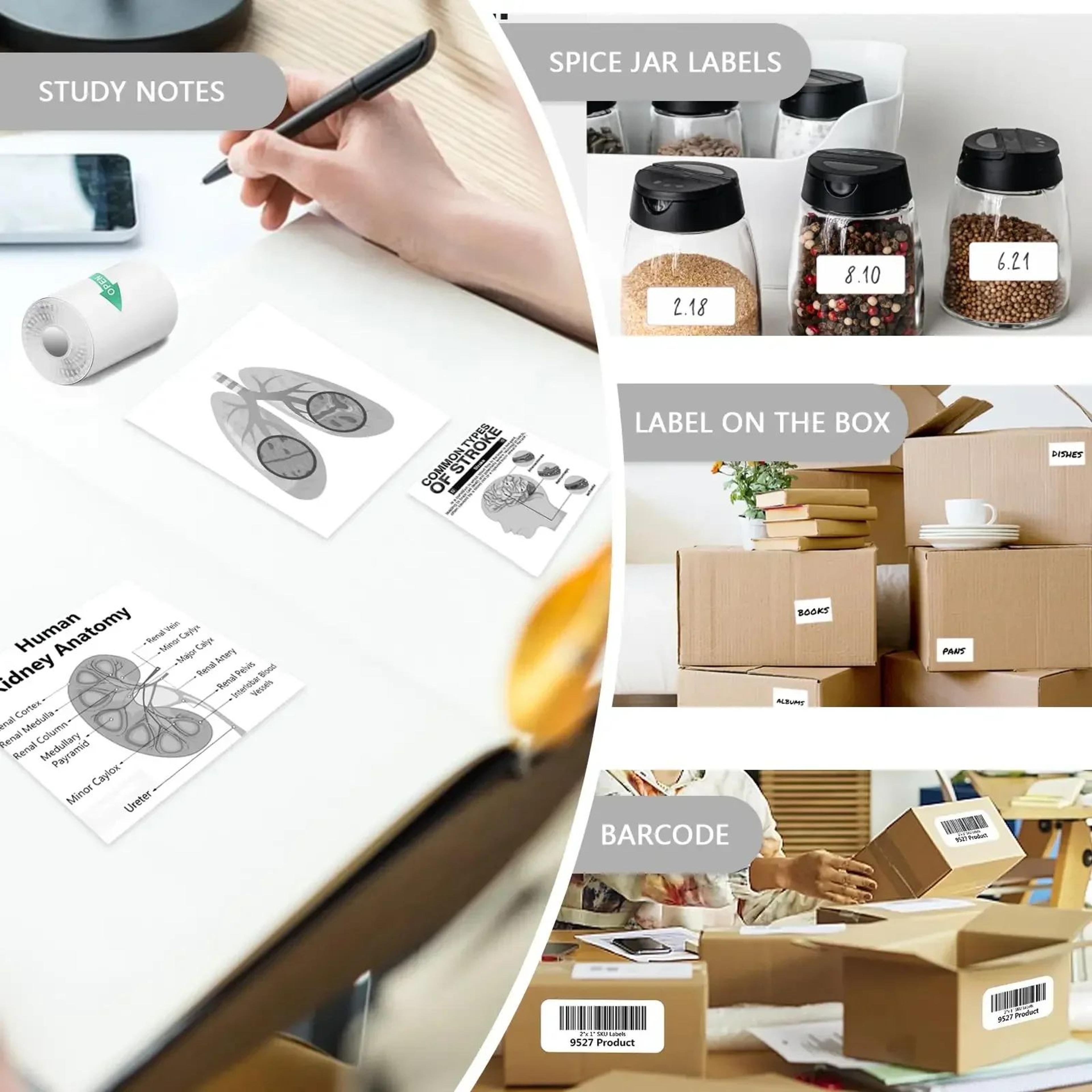 Mini Thermal Sticker Paper Rolls 2