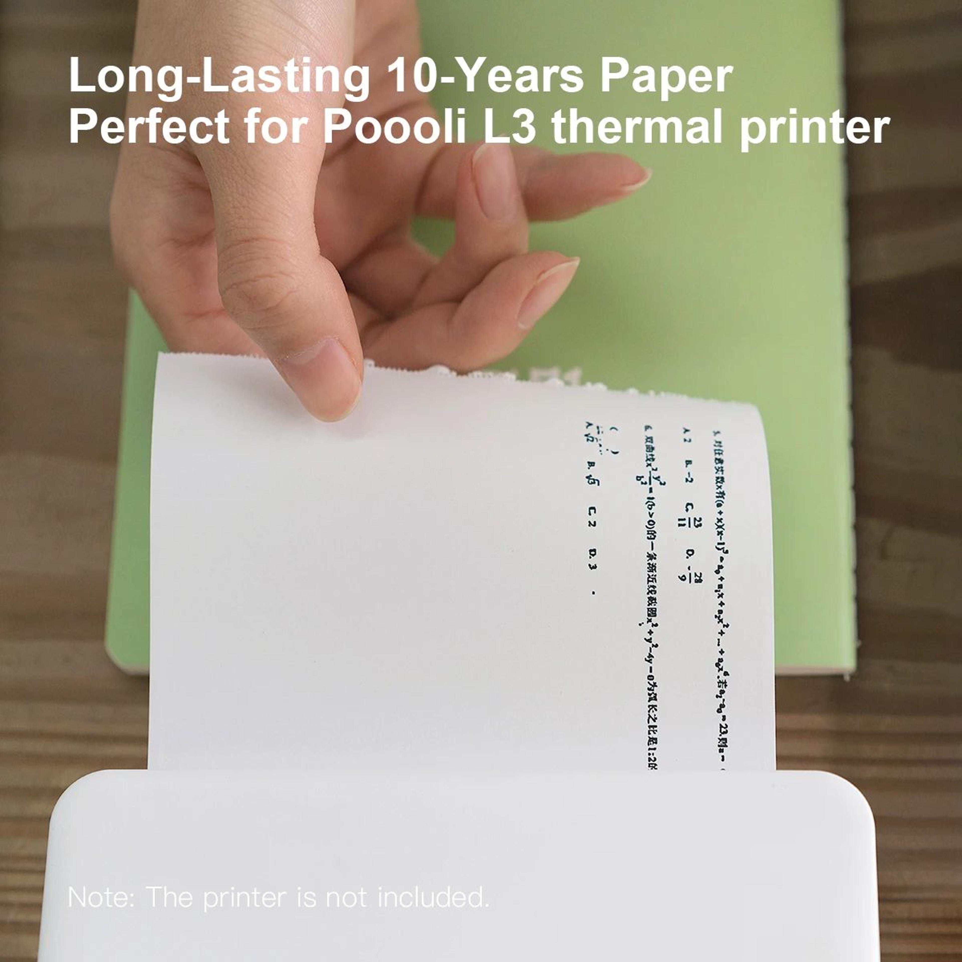 Poooli L3 Thermal Paper Rolls 3 Pack 2