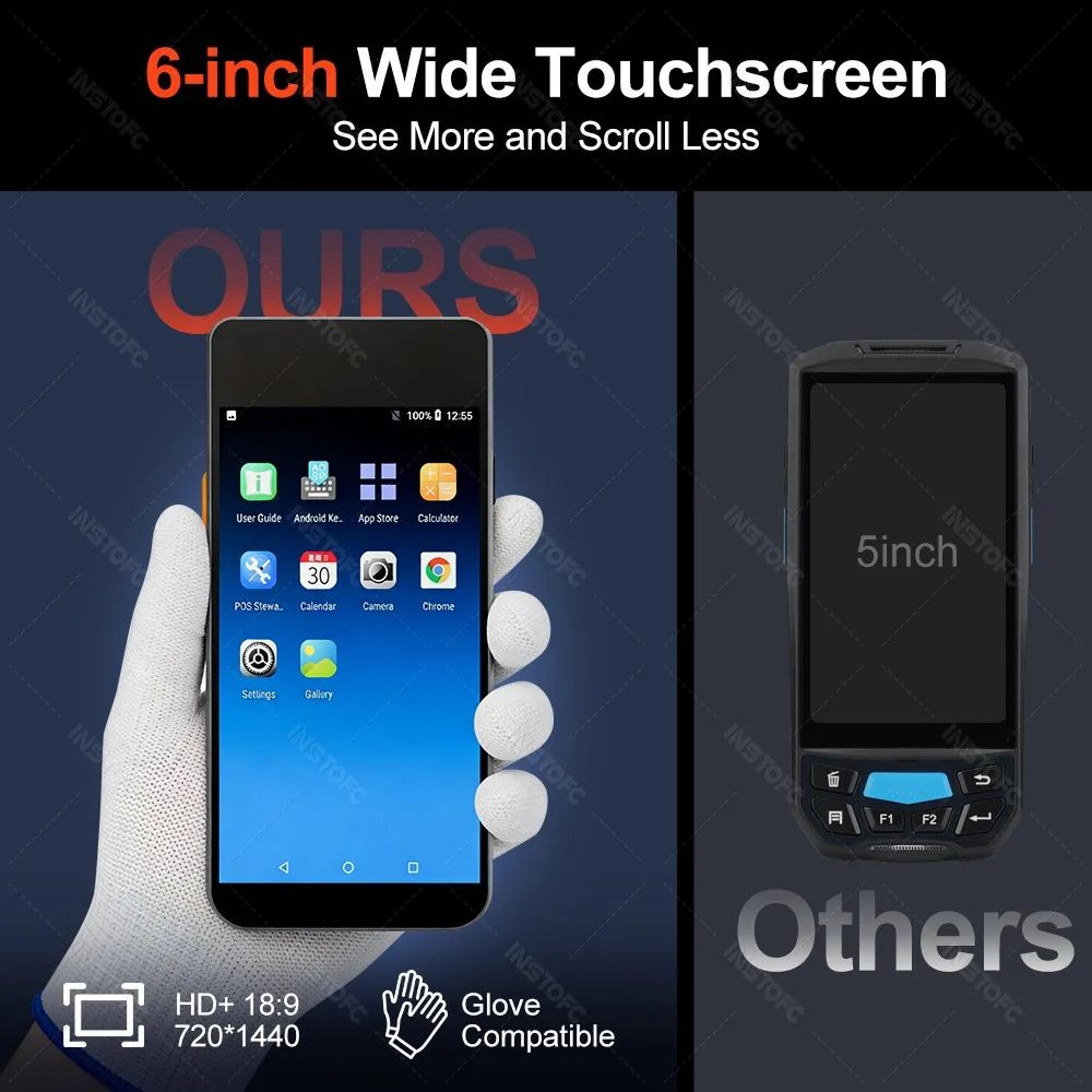 Android 14 Handheld POS Terminal With Receipt Printer 4