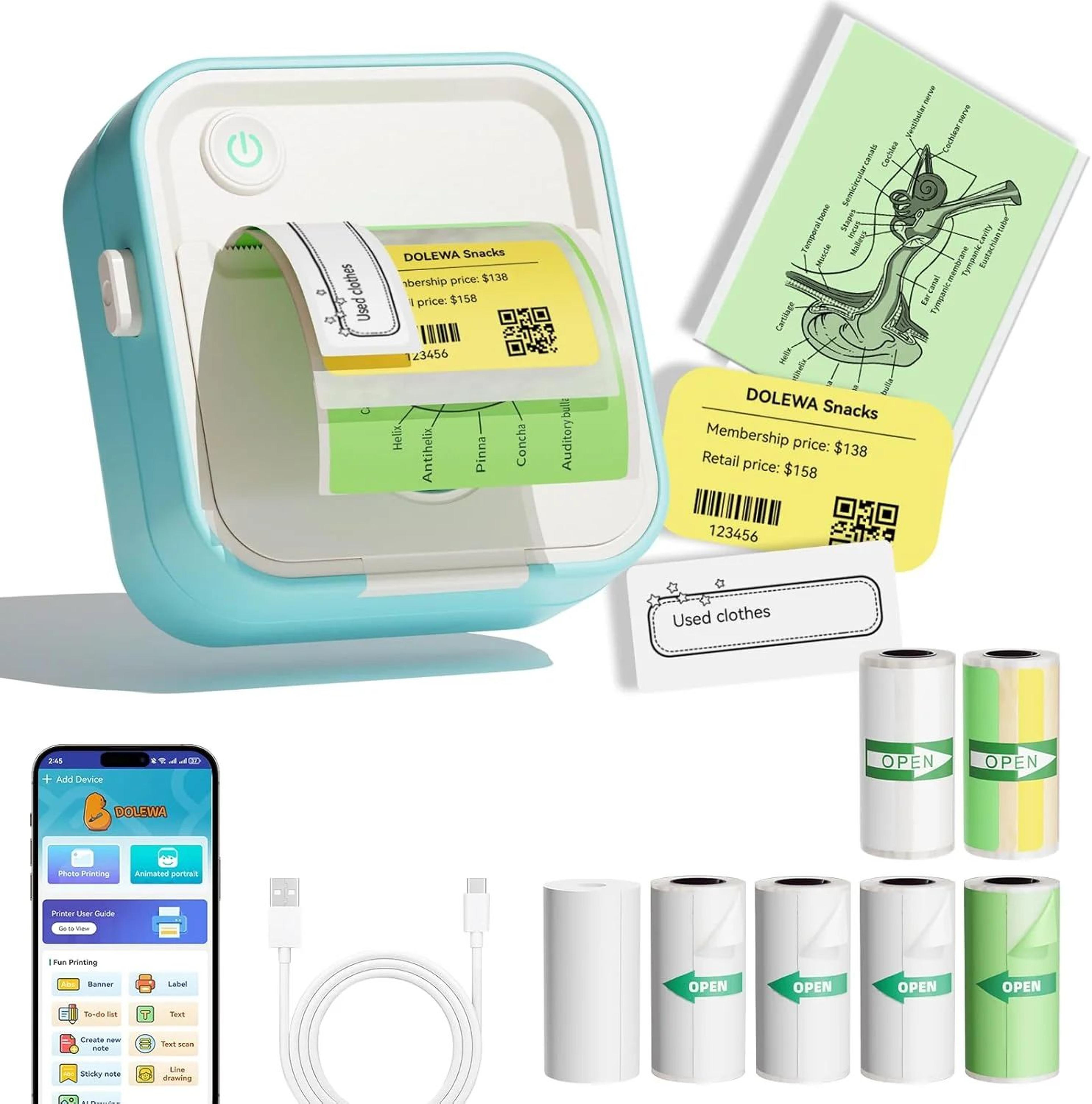 D5 Mini Portable Thermal Label Printer 12