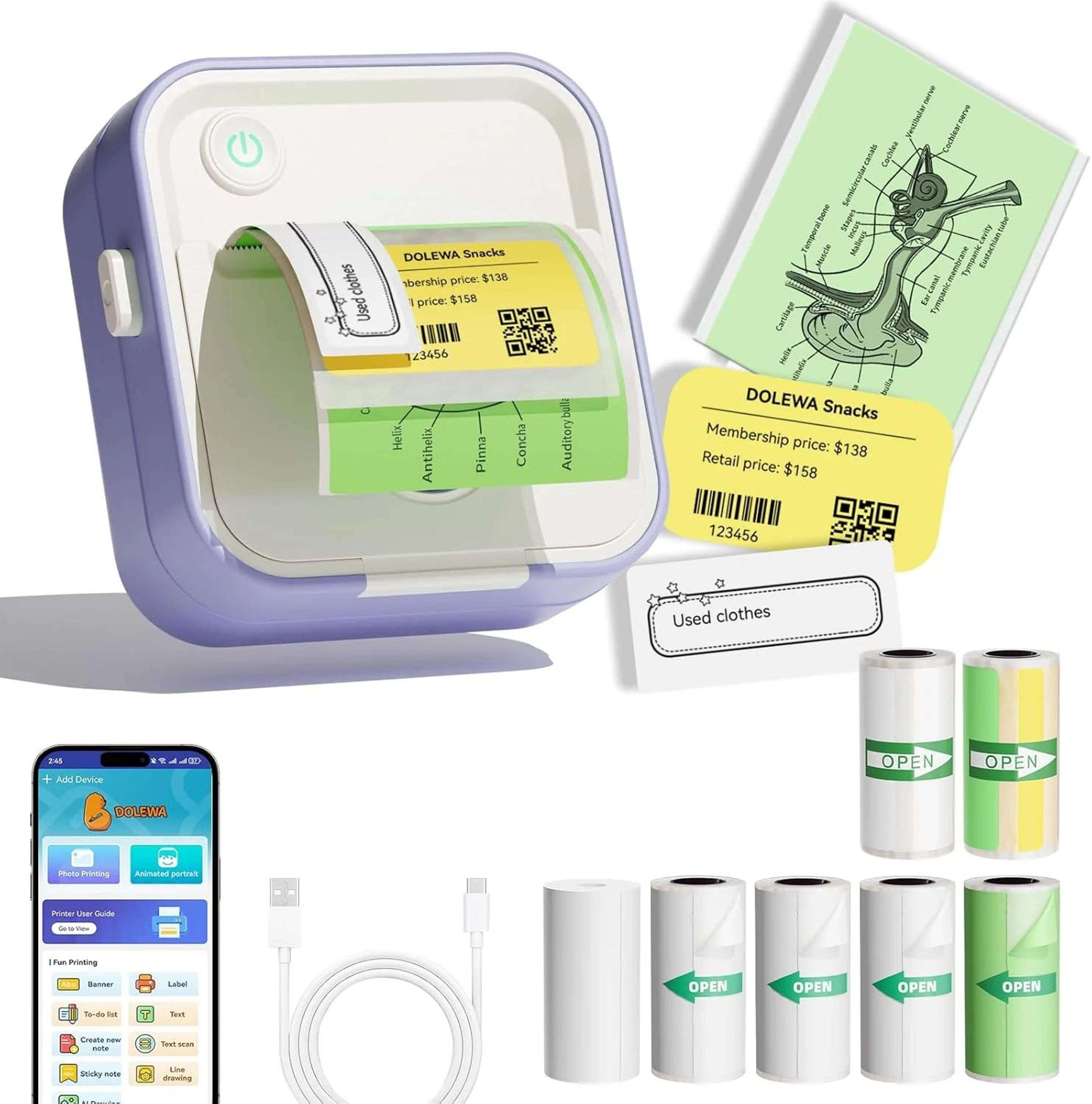D5 Mini Portable Thermal Label Printer 10