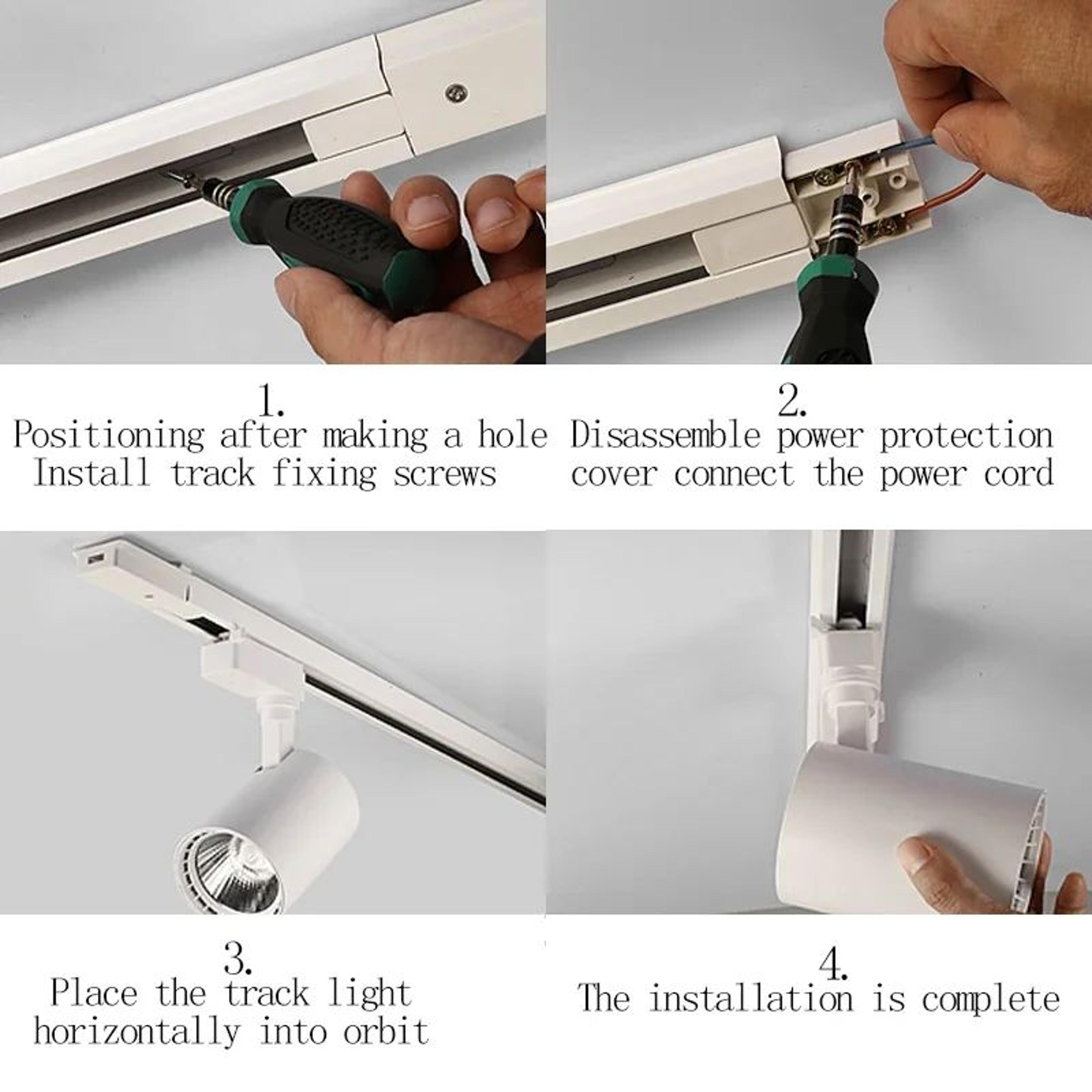 2 Wire LED Track Lighting Rail 2
