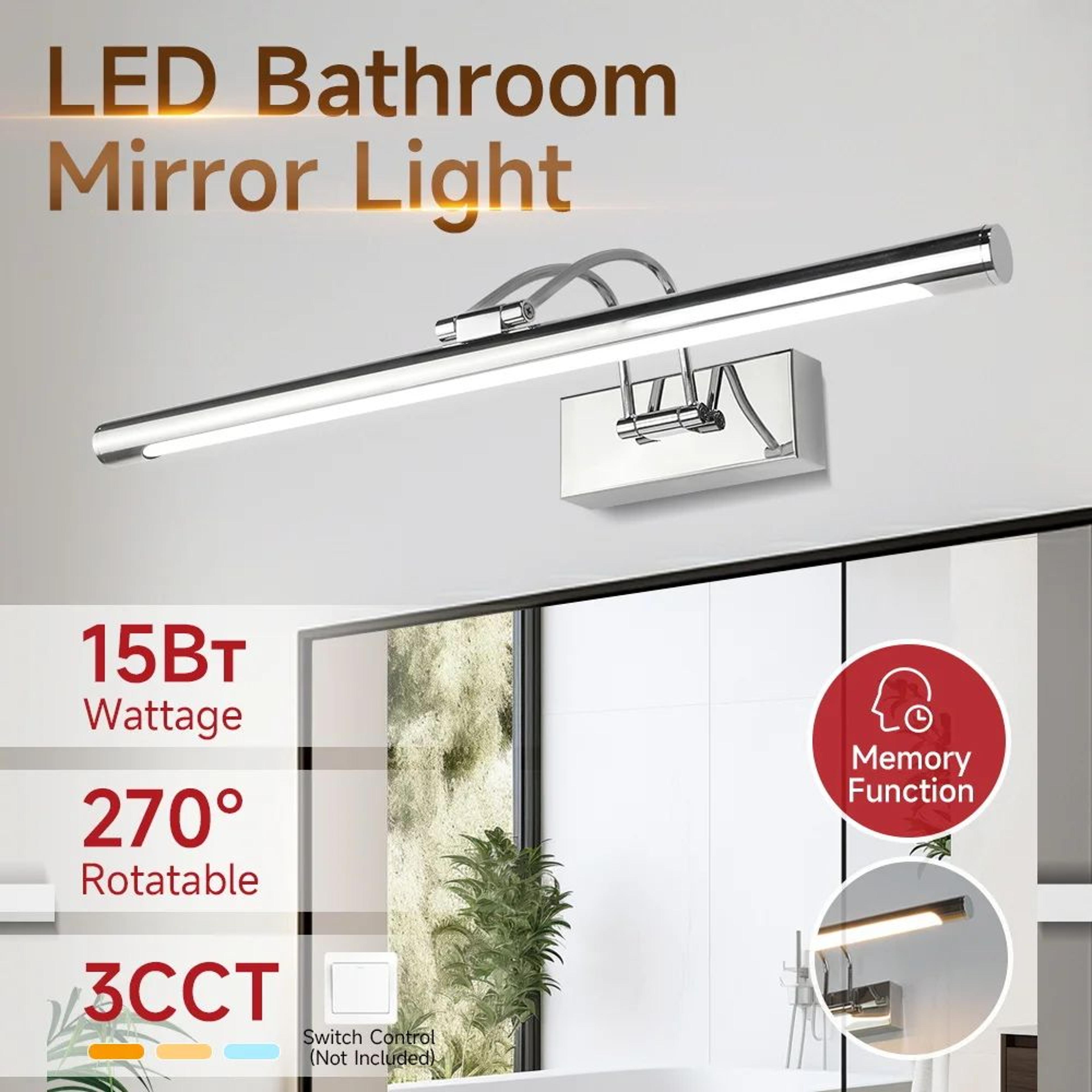 modern tricolor led mirror light