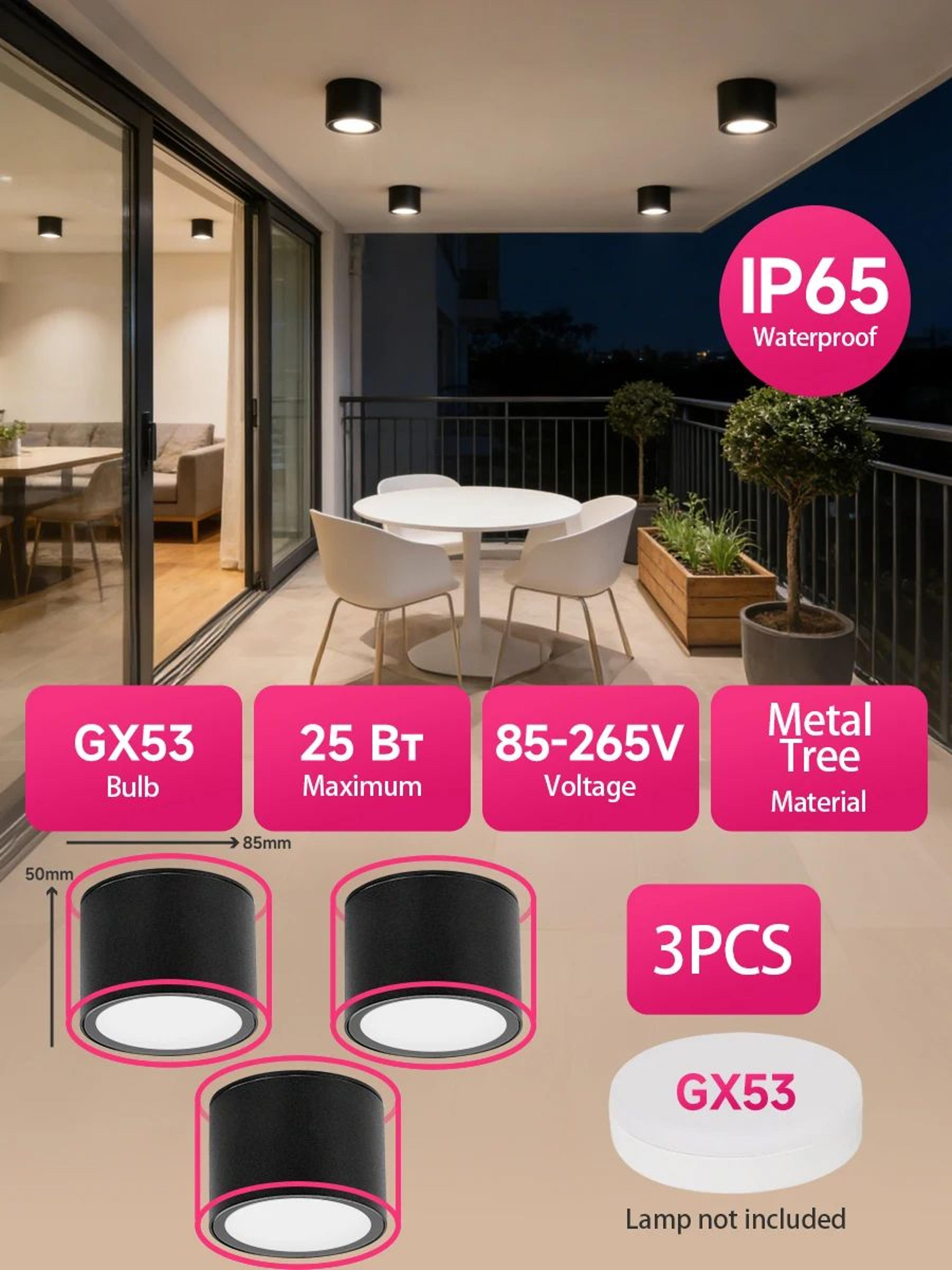 Waterproof GX53 LED Ceiling Downlight 8