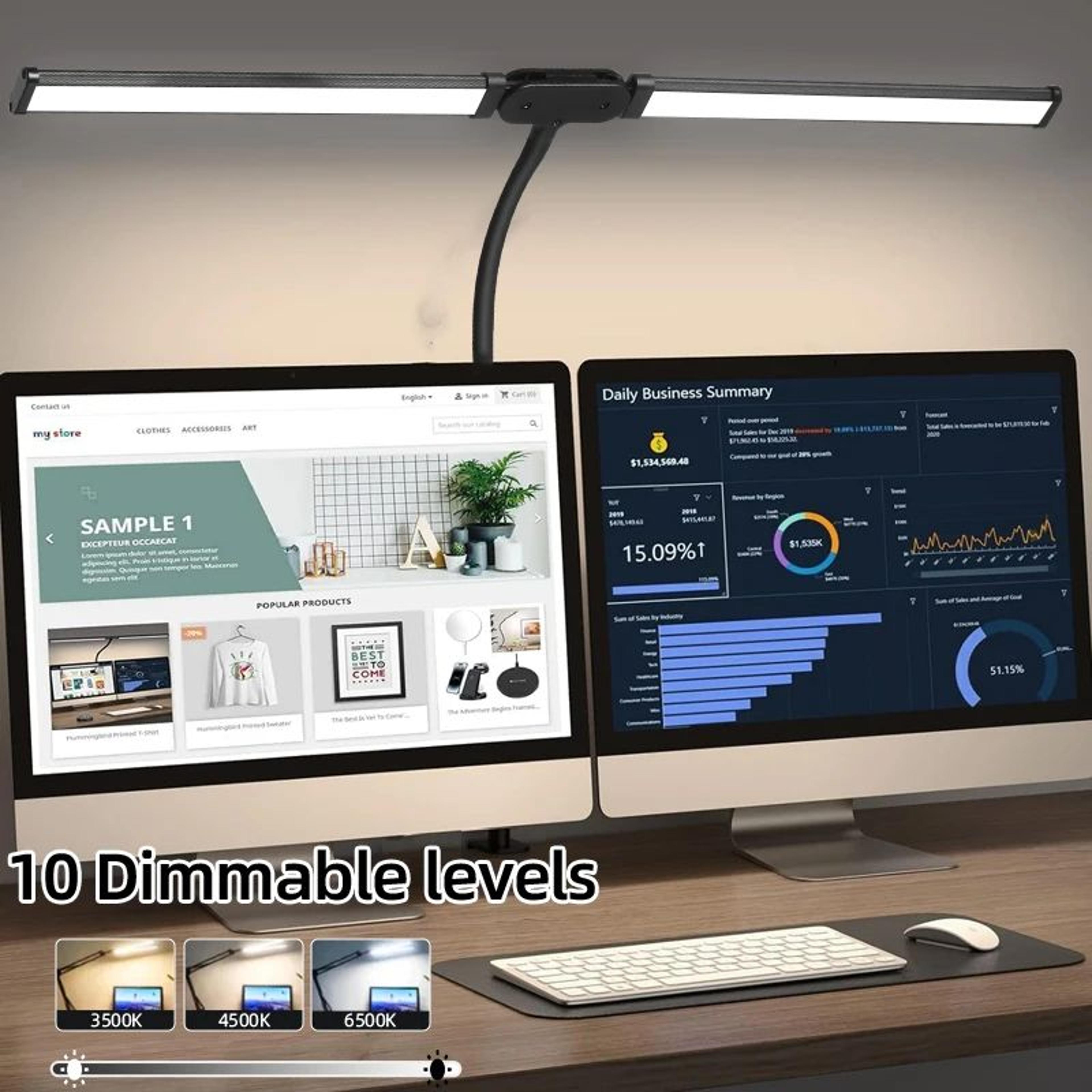 double head led desk lamp