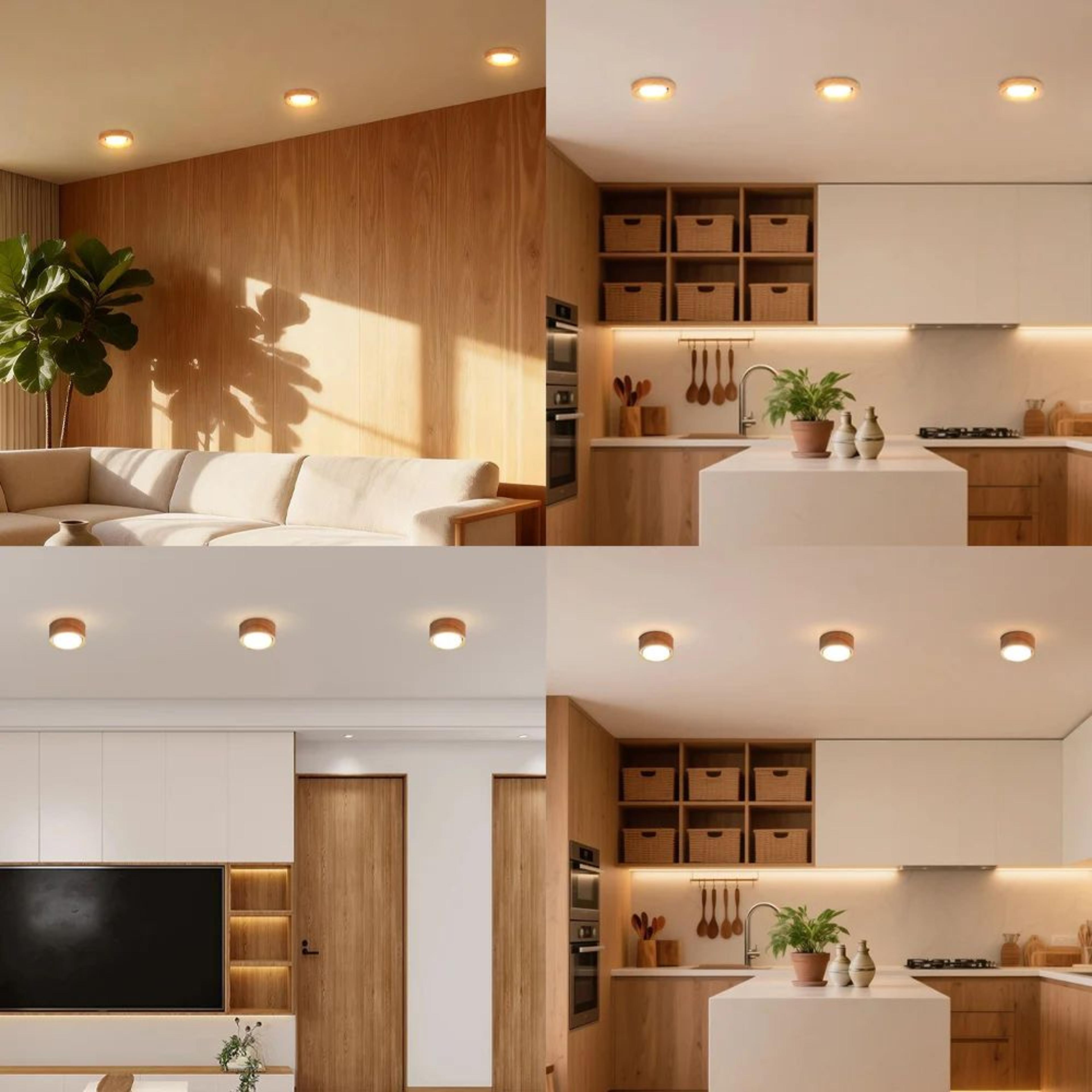 Solid Wood LED Ceiling Spotlight 5