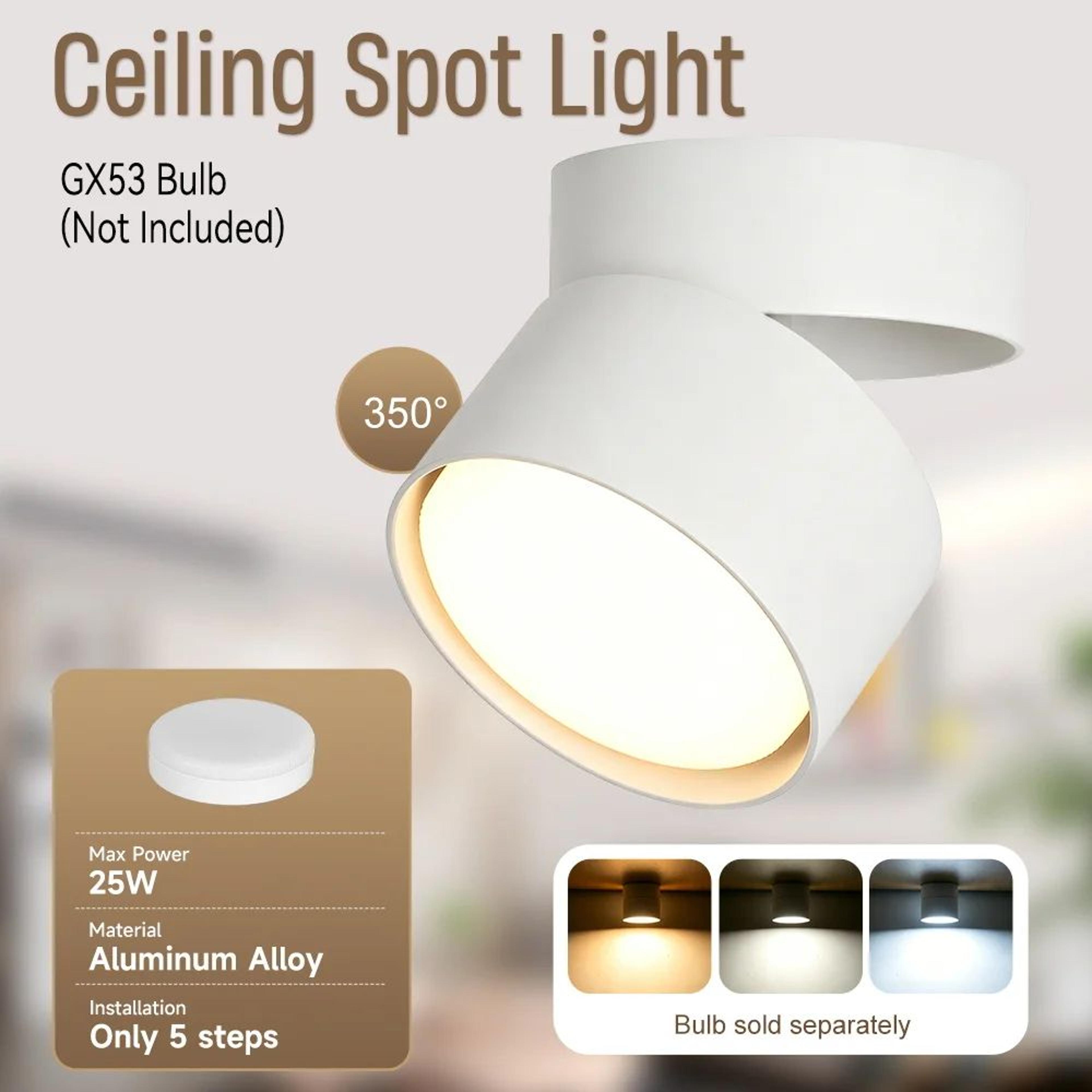 Rotating GX53 LED Ceiling Spotlight 9