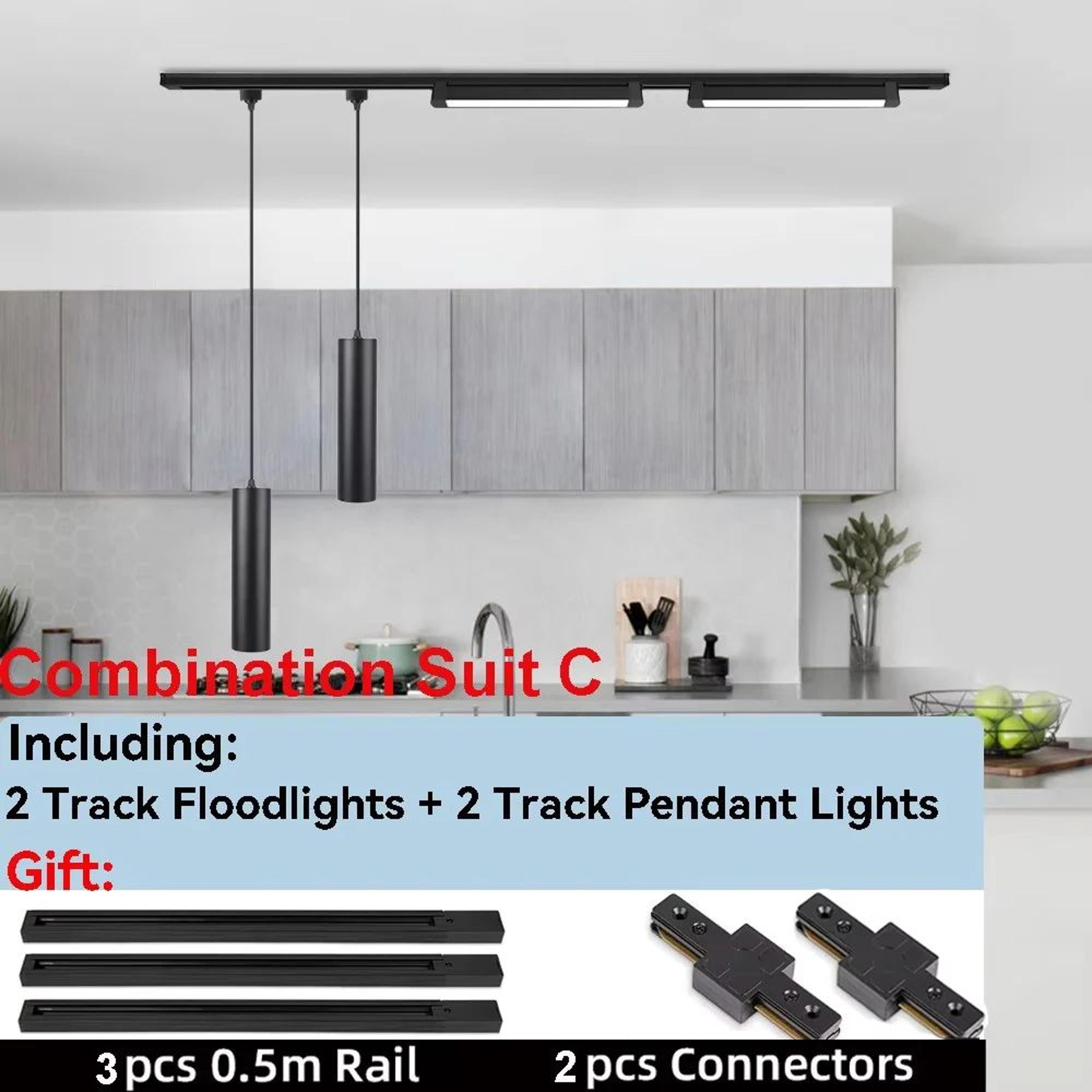 modern led track pendant light