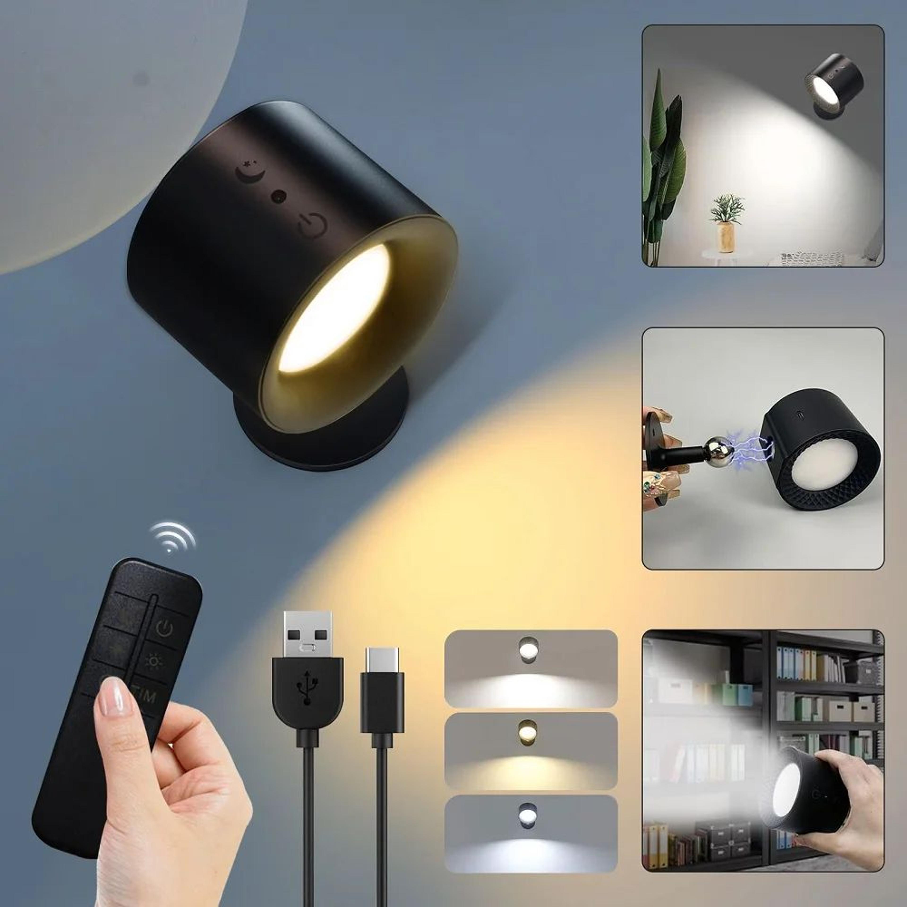 wireless double head led wall lamp