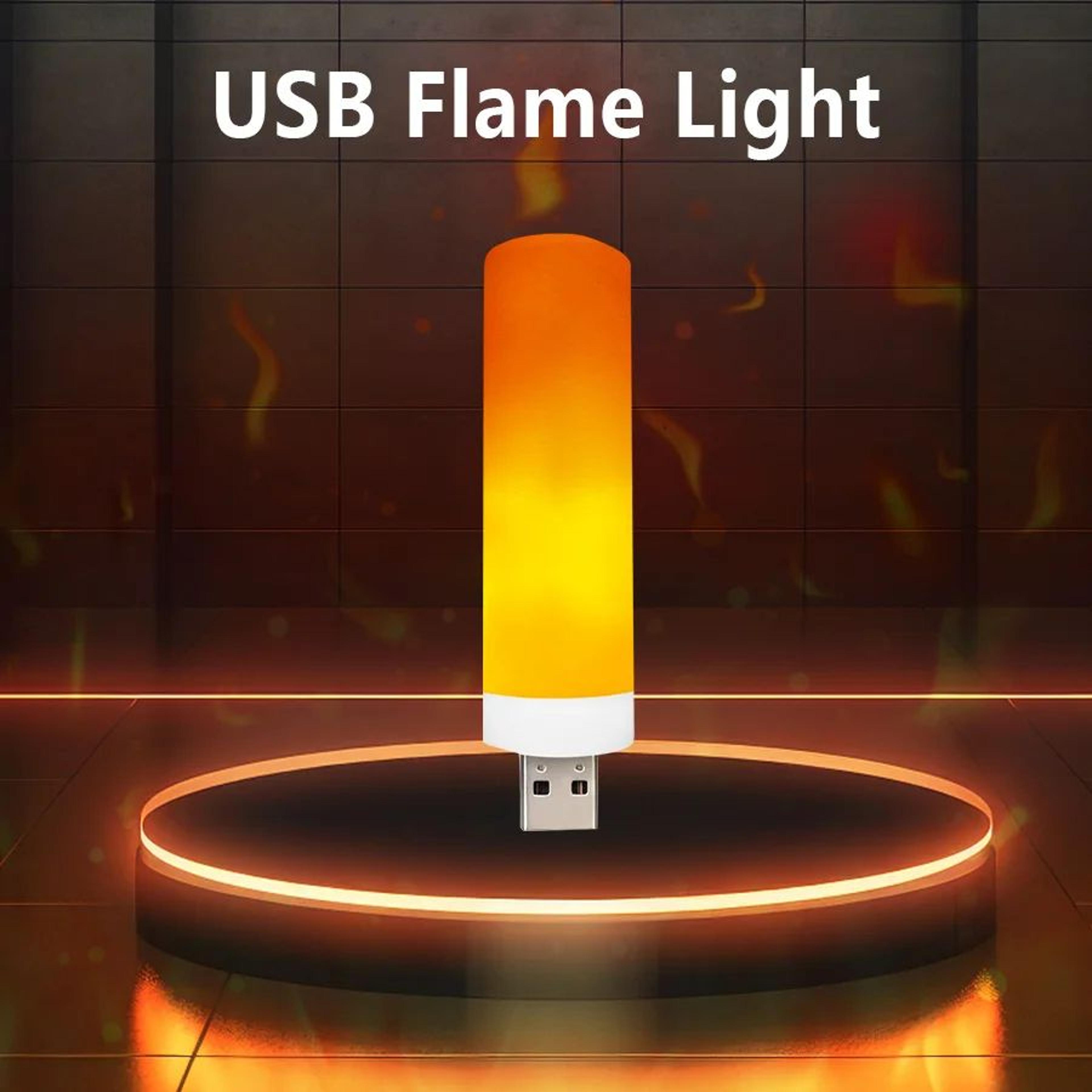 usb led flickering flame light