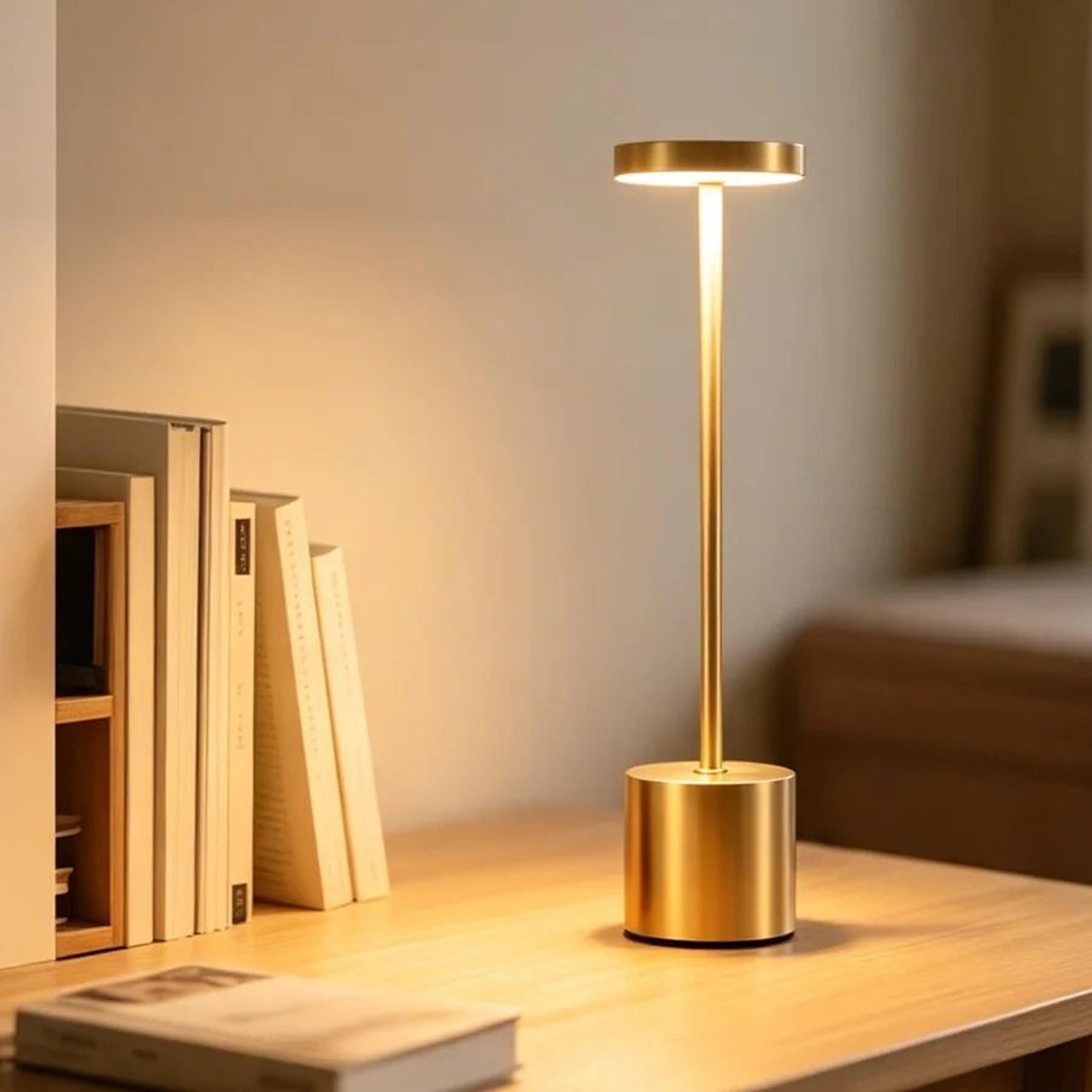 cordless 3 color led touch table lamp