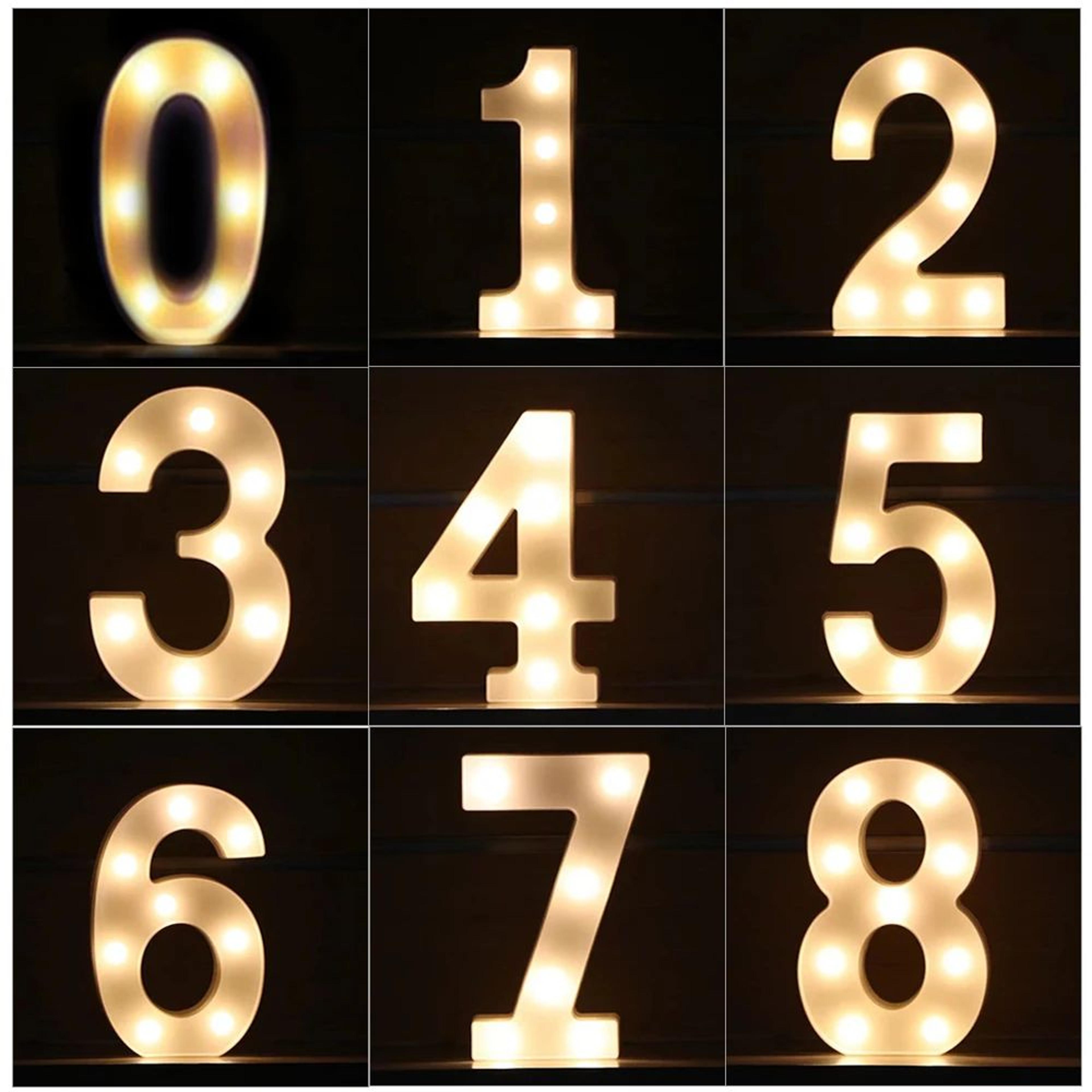 led decorative number night light