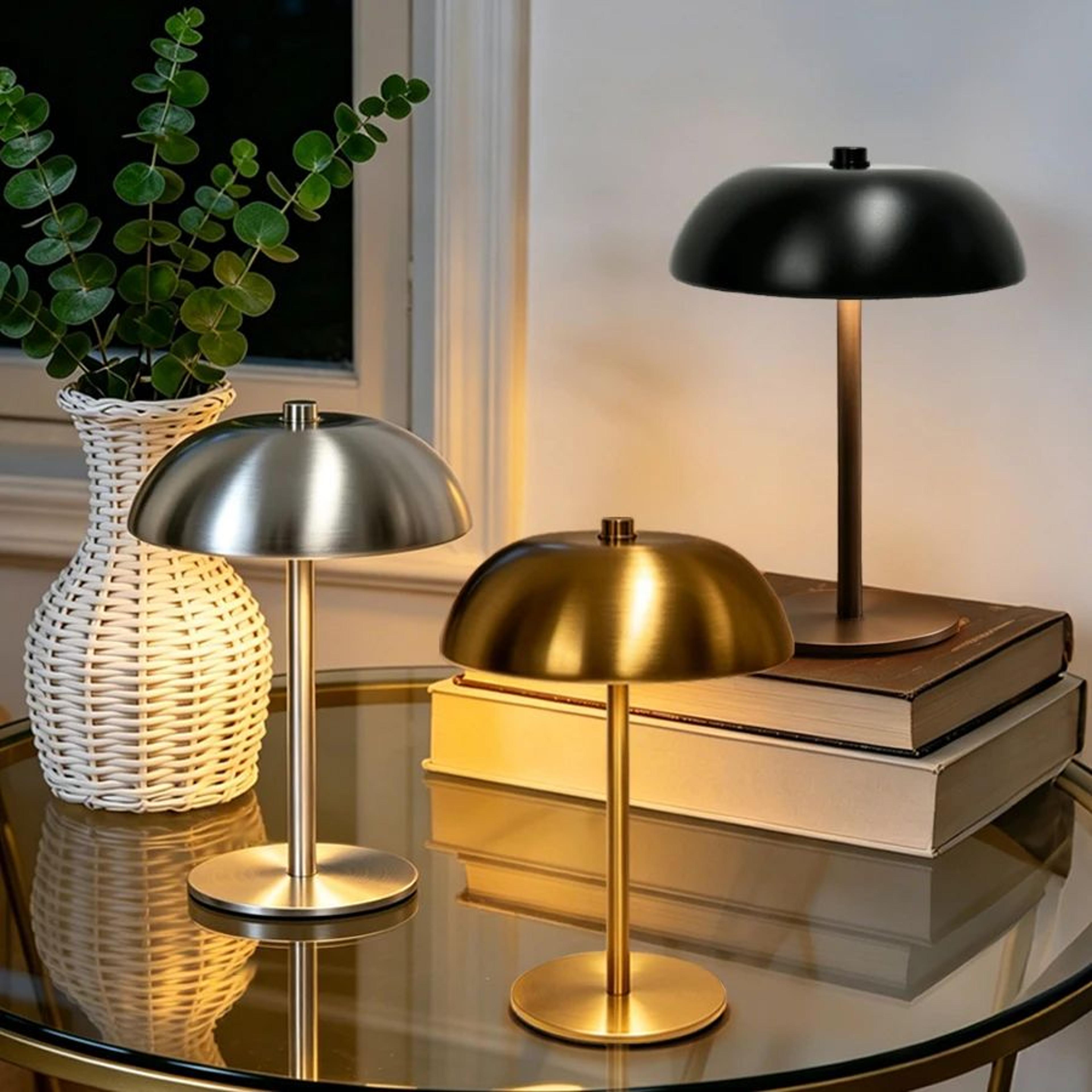 cordless dimmable mushroom table lamp