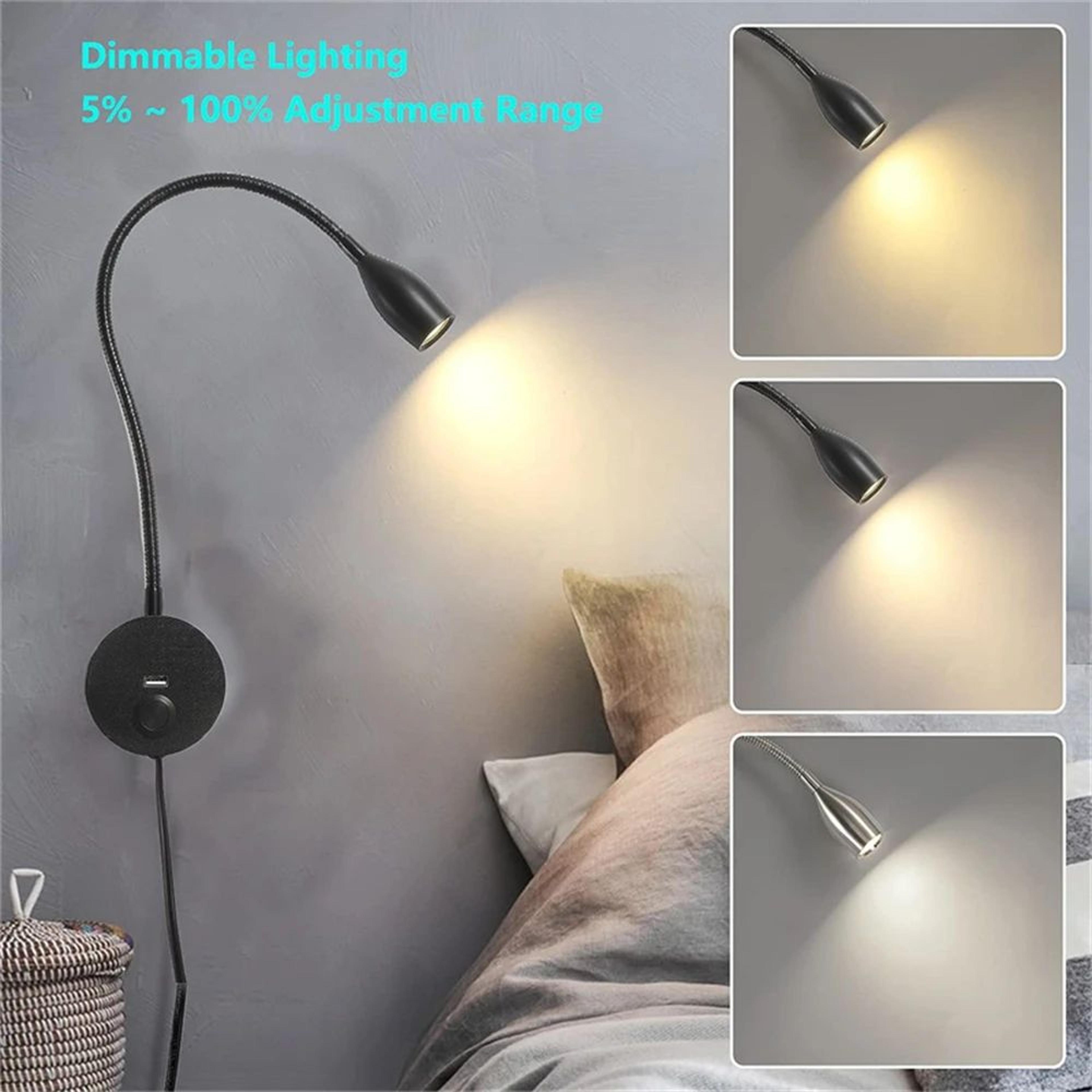 Gold Gooseneck LED Reading Wall Lamp 5