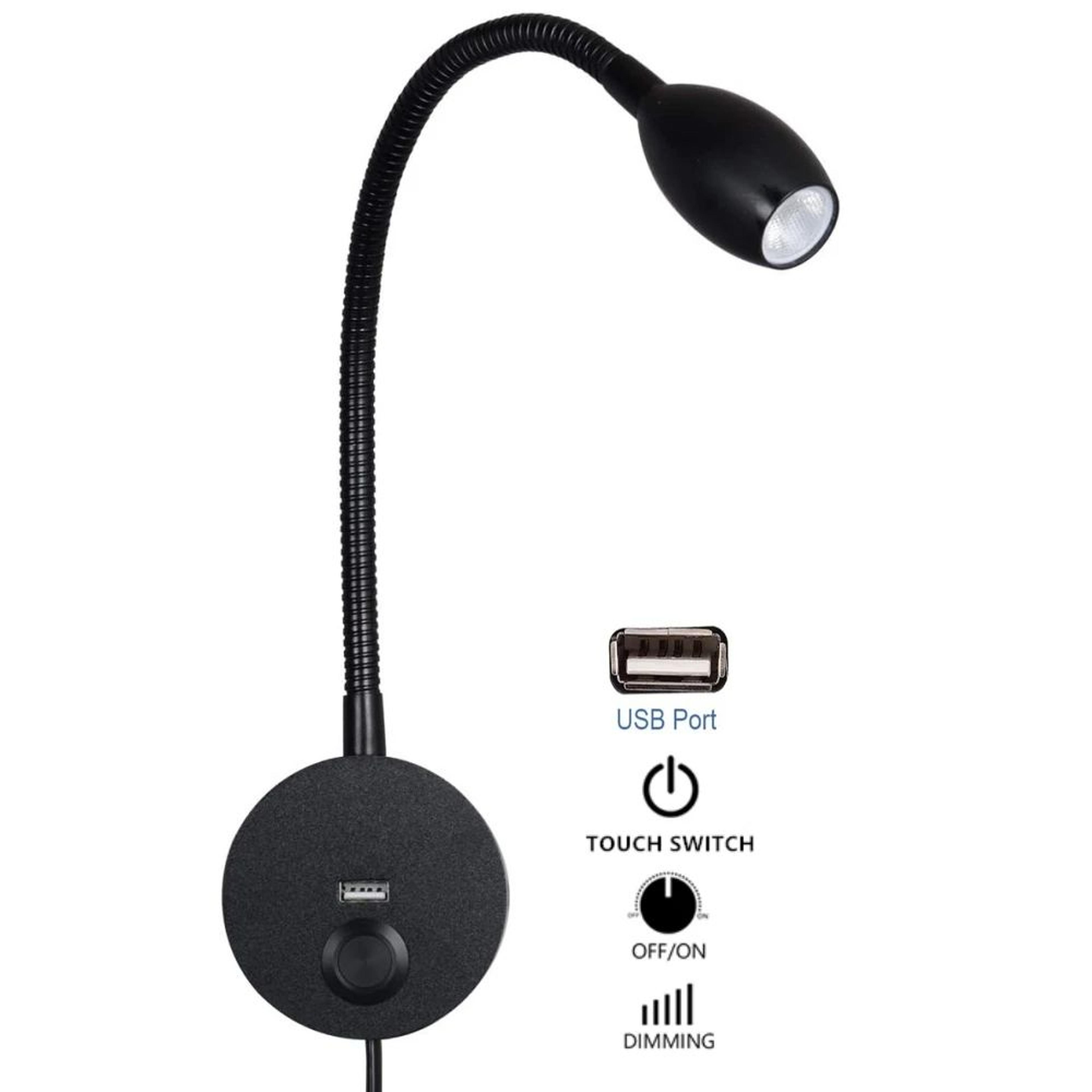 Gold Gooseneck LED Reading Wall Lamp 15