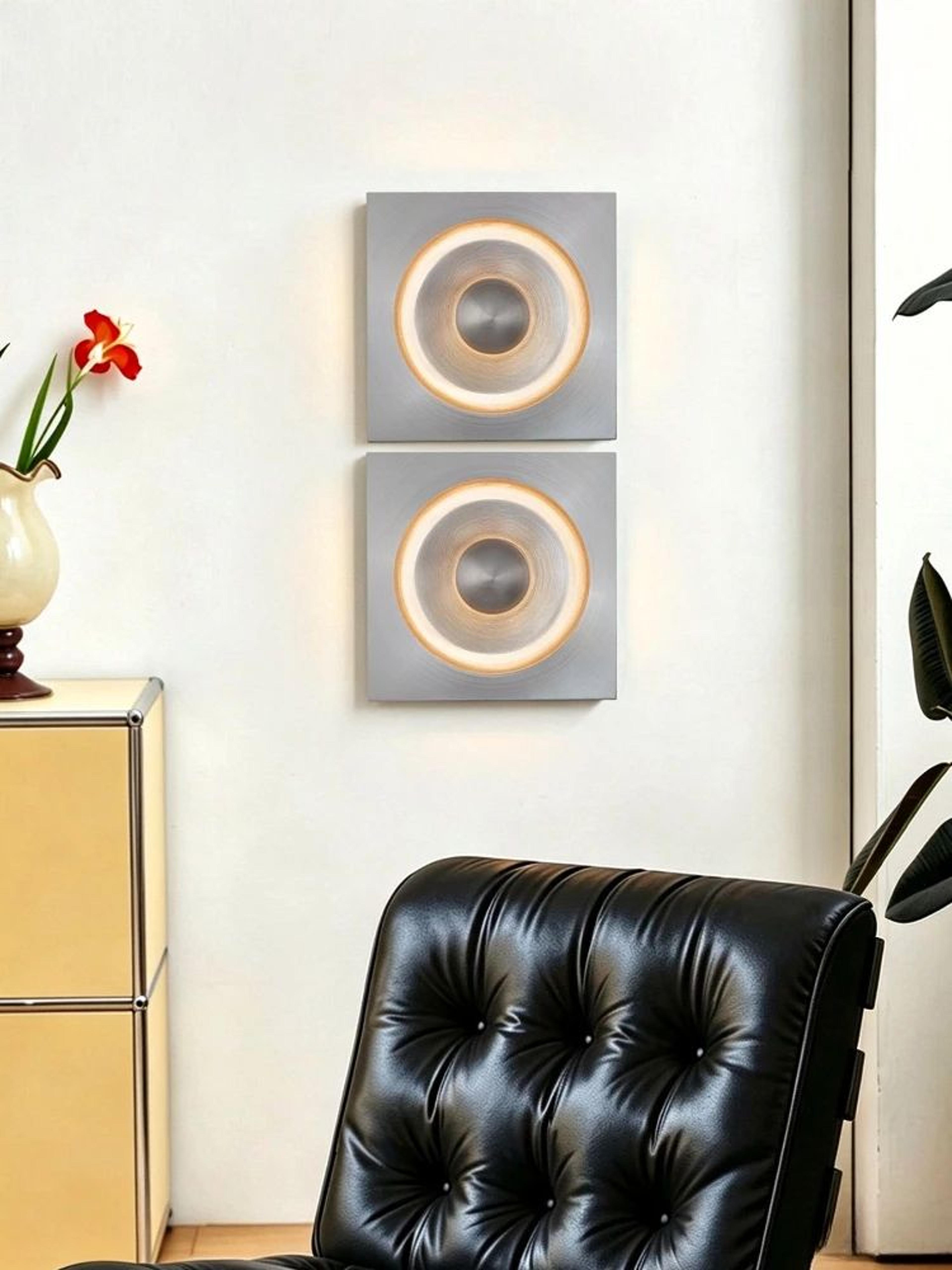 bauhaus round aluminum wall sconce