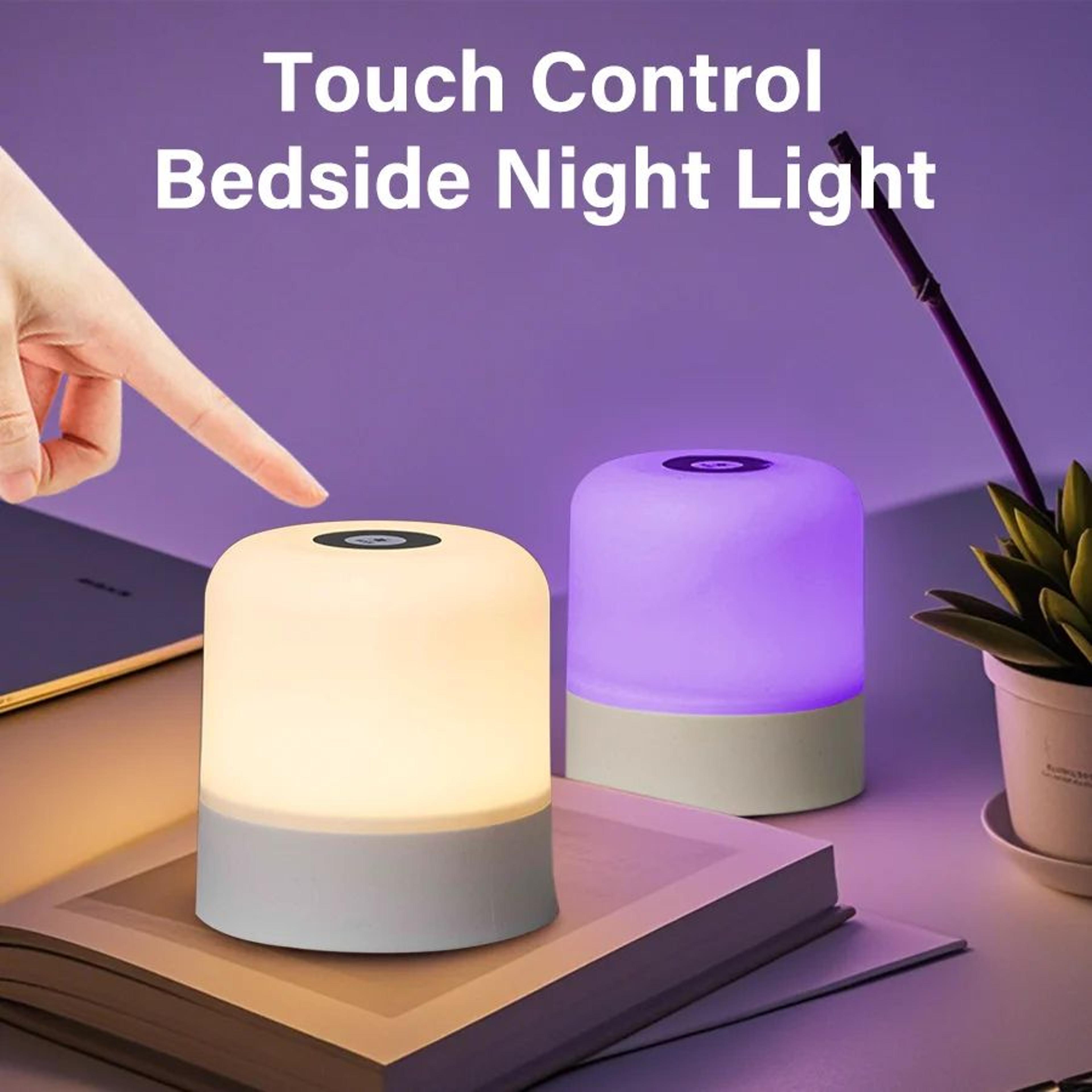 16 color rgb rechargeable bedside lamp