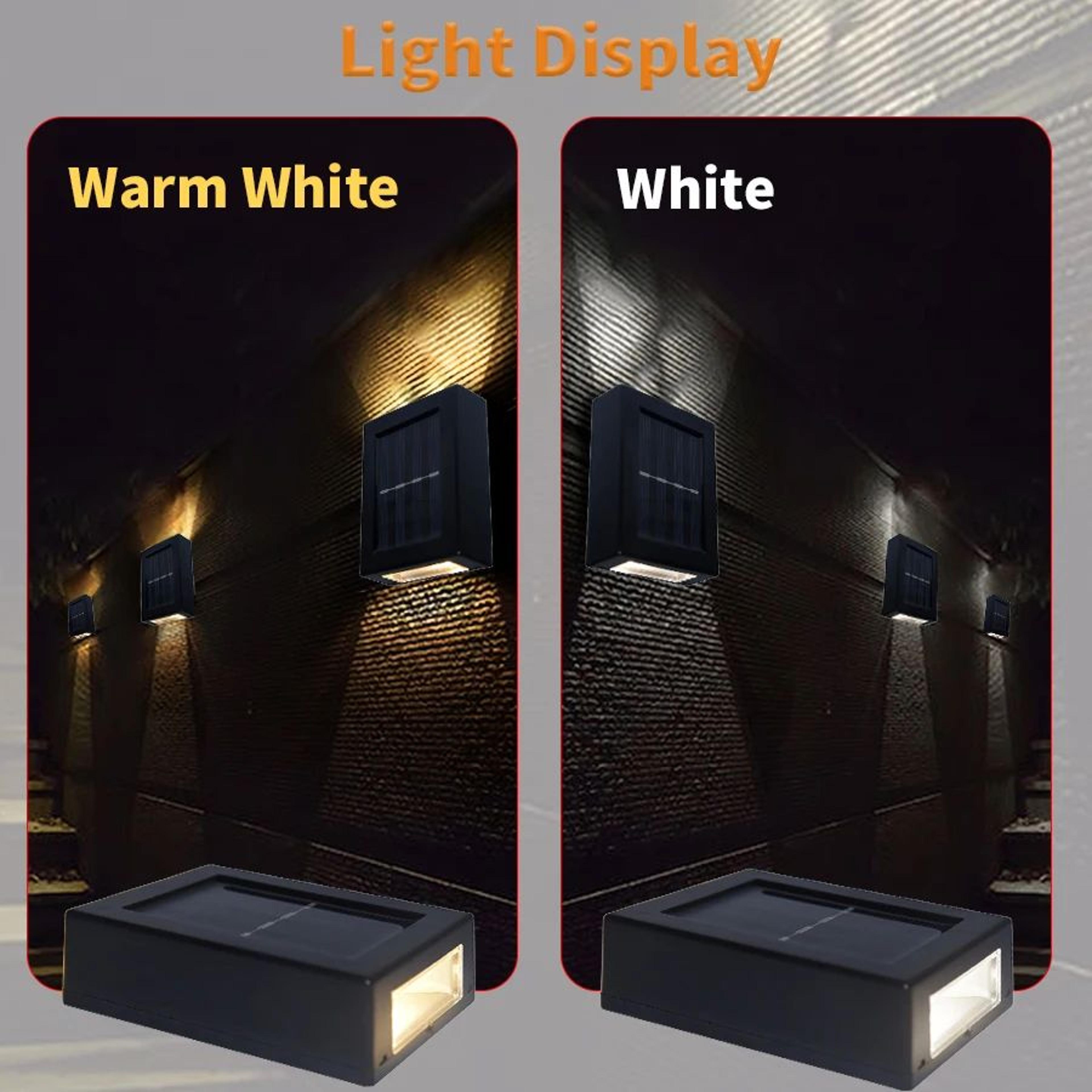 Waterproof Solar Up Down Exterior Wall Spotlight 3