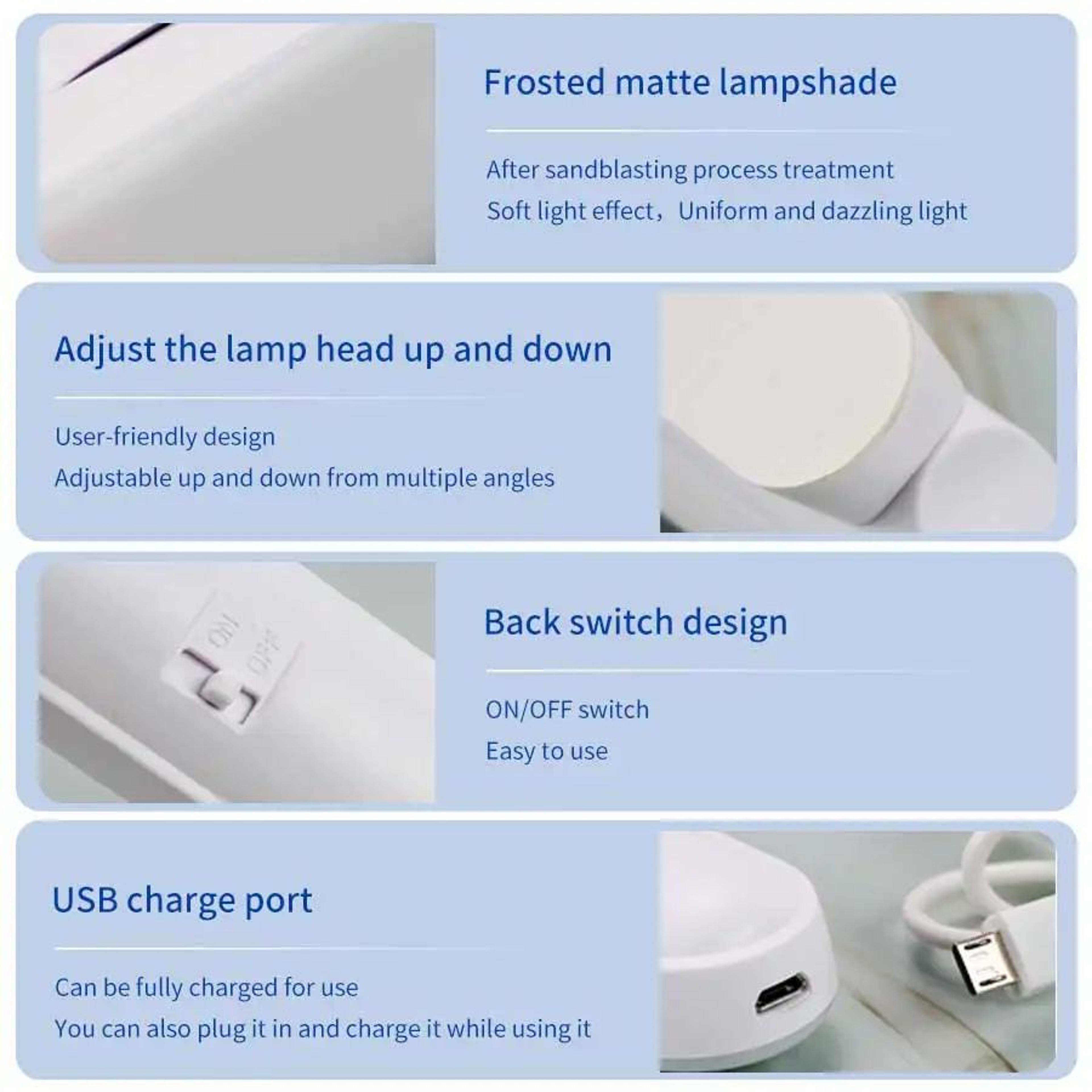 Magnetic USB Rechargeable 3 Color LED Light 4