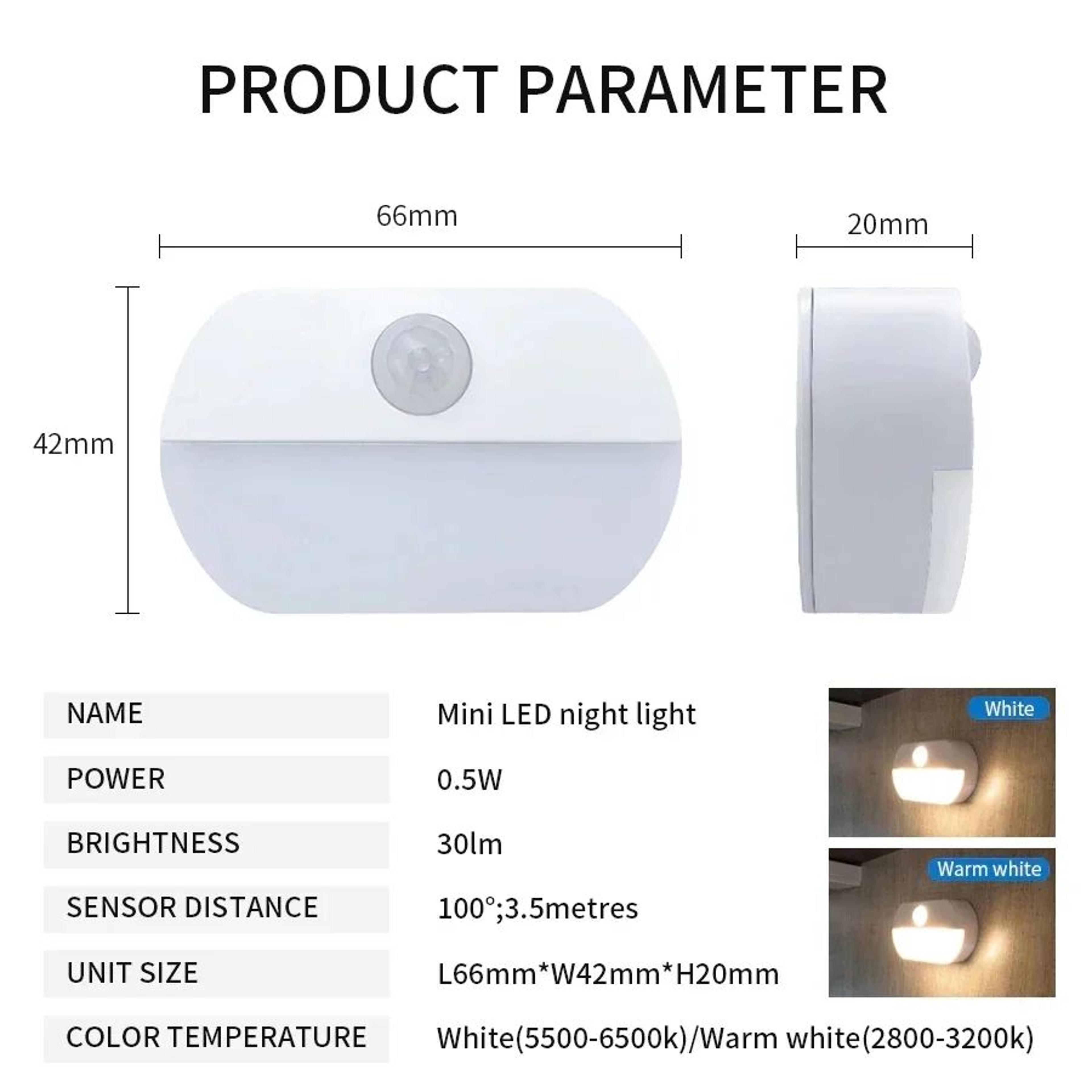 Wireless USB Rechargeable Motion Sensor Night Light 1
