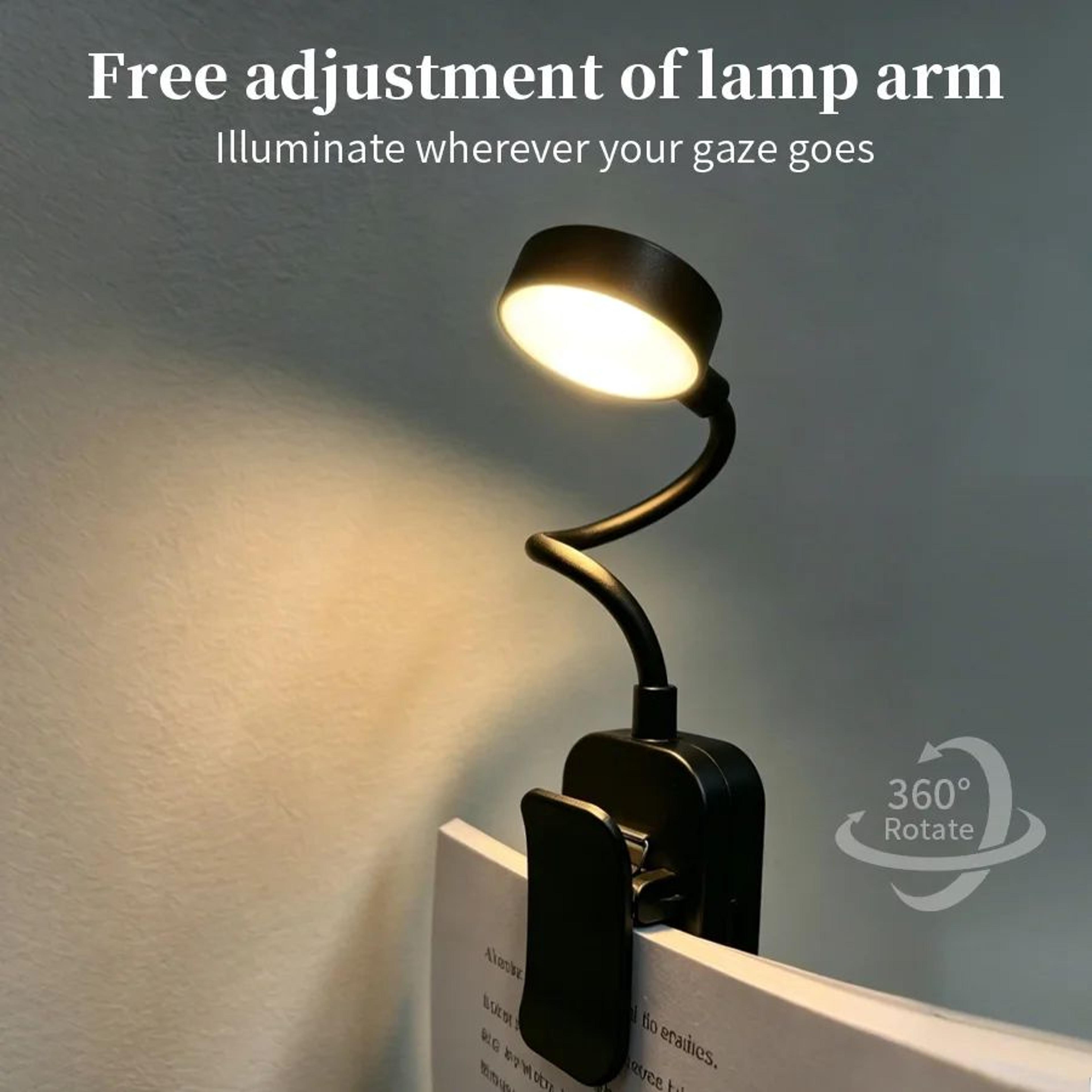 Rechargeable 3 Mode LED Clip On Reading Lamp 1