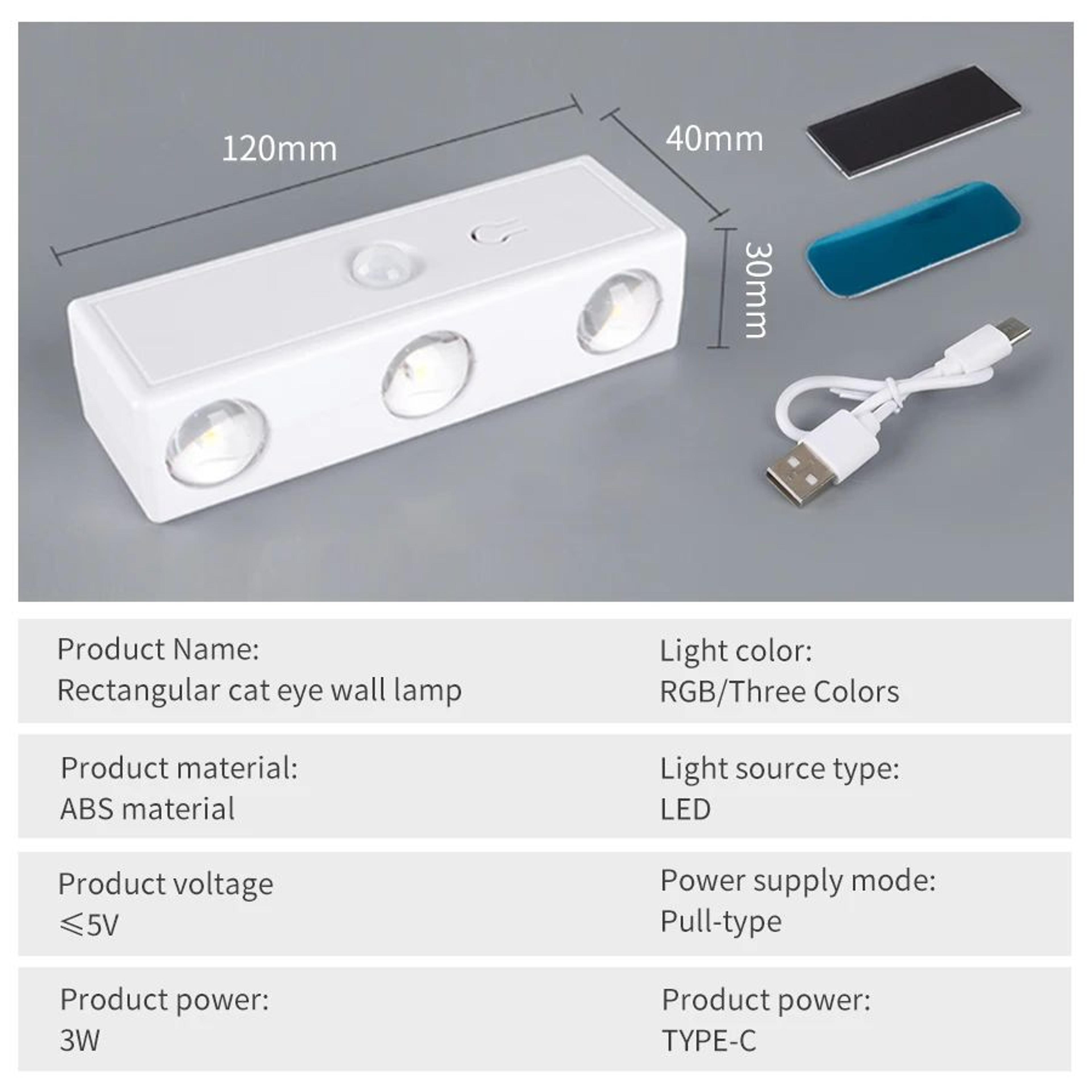 Rechargeable Magnetic Motion Sensor Wall Lamp With Touch Dimming 4