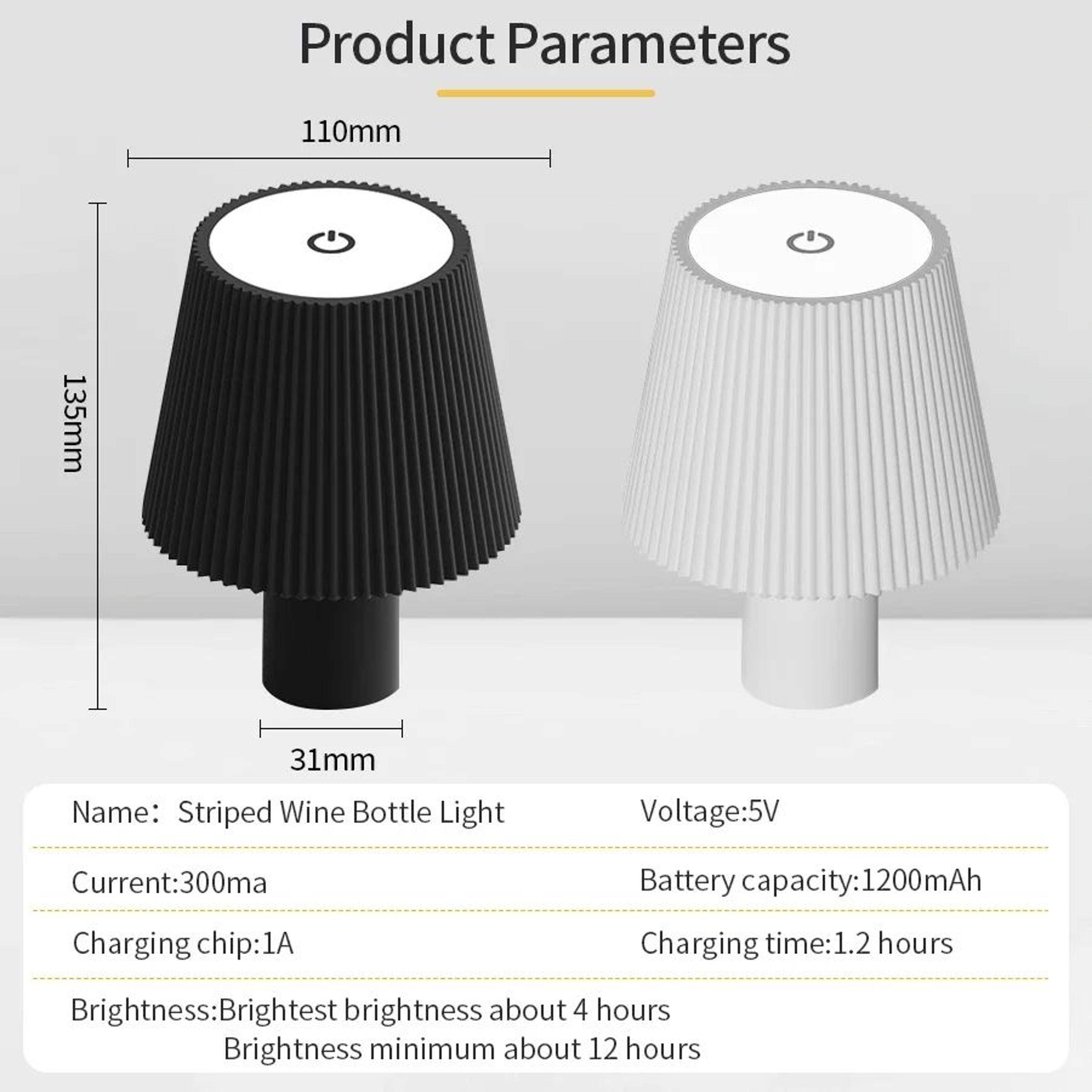 Rechargeable LED Wine Bottle Table Lamp 1