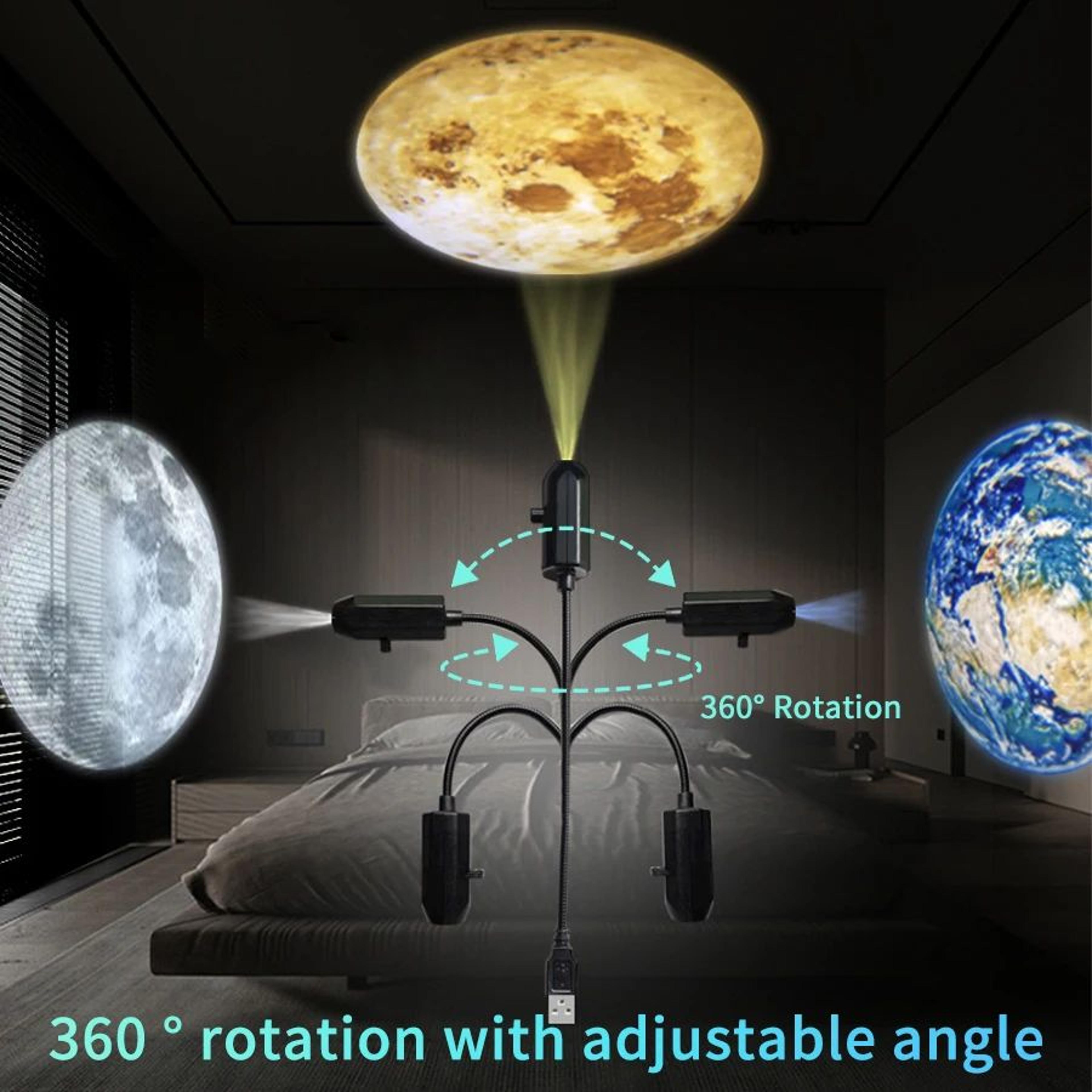 360 Degree USB Planet Starry Sky Projector Light 3