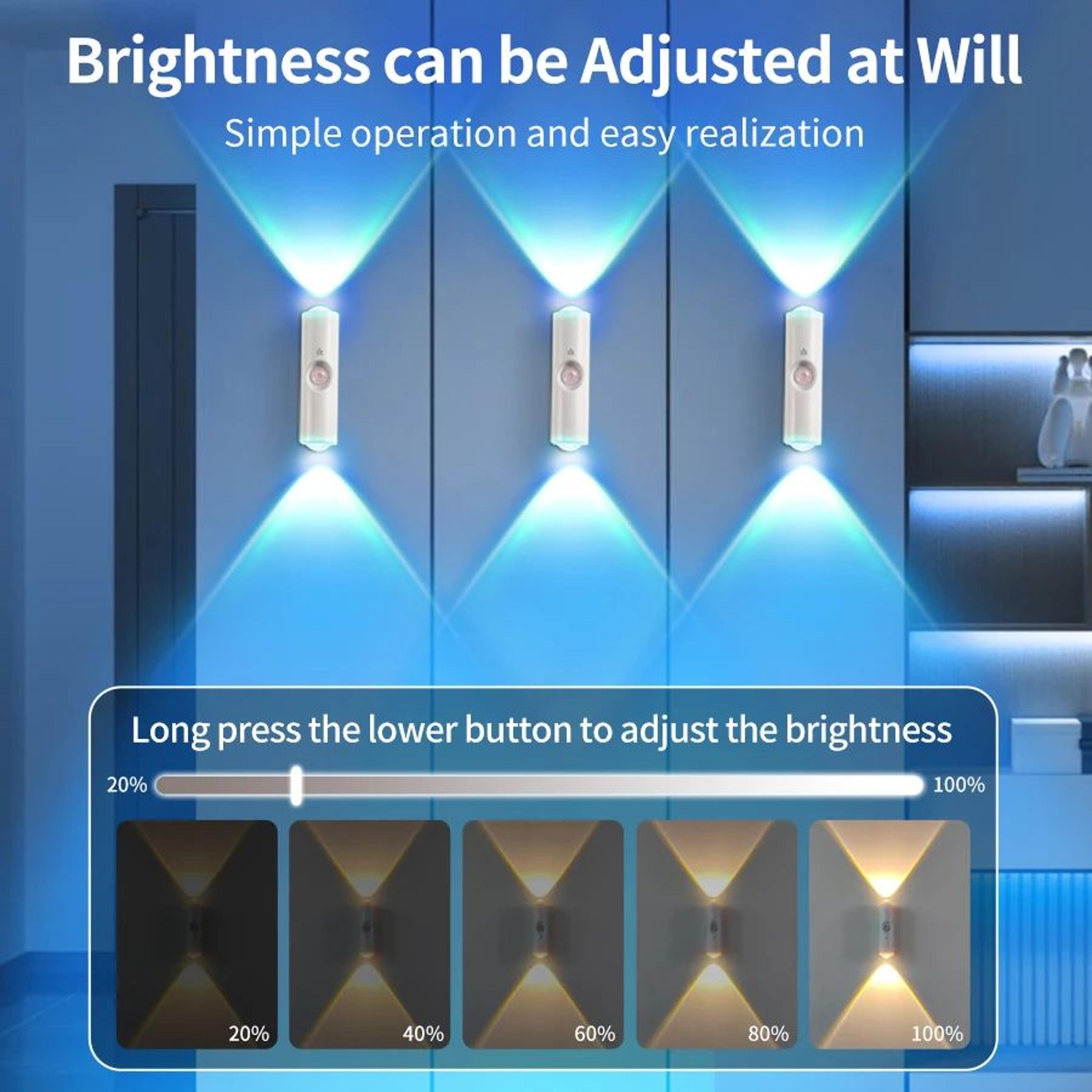 3 Color RGB Rechargeable Motion Sensor Cabinet Light 3